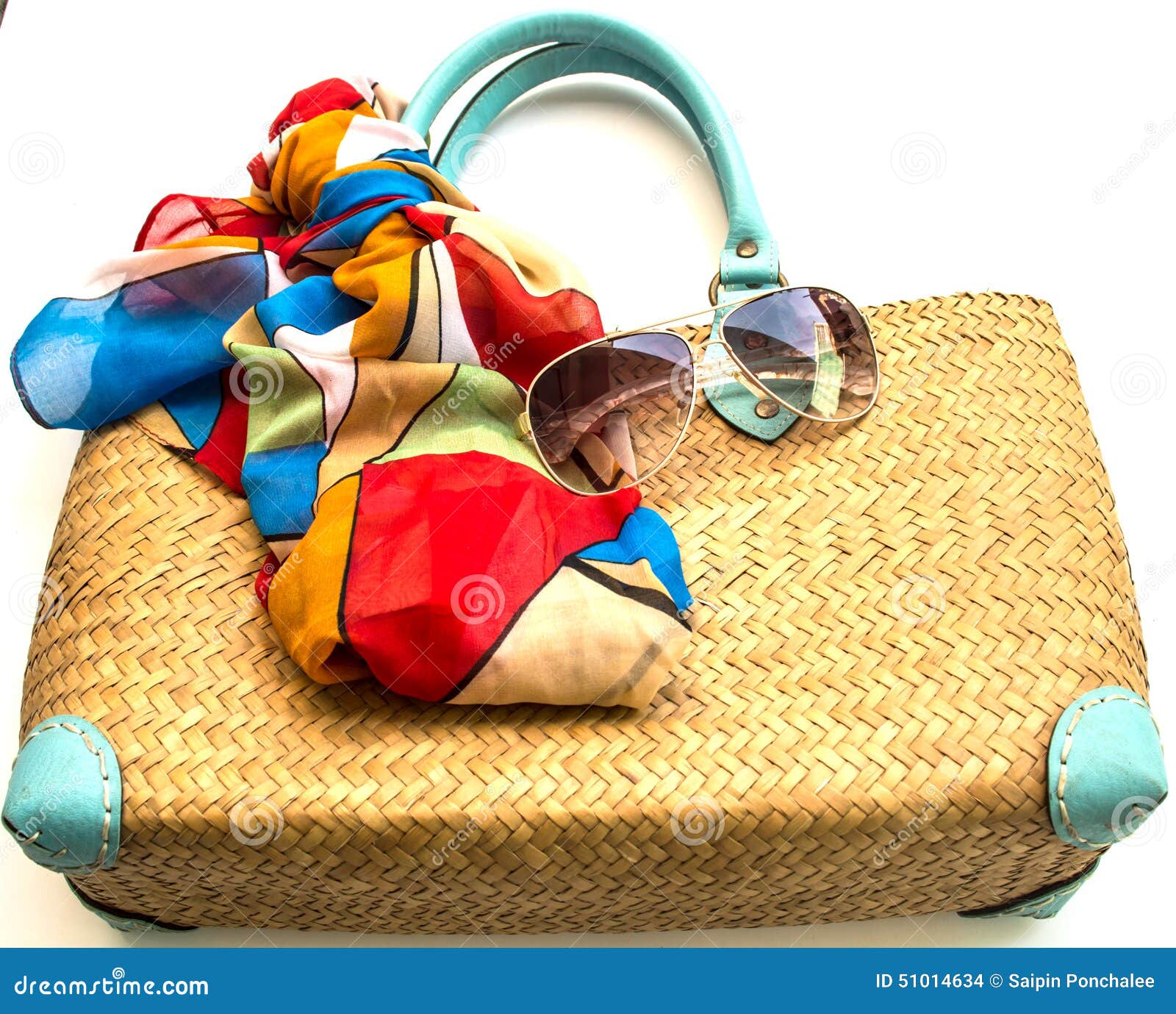 Handbag,scarf and Sunglasses on White Background Stock Photo - Image of ...