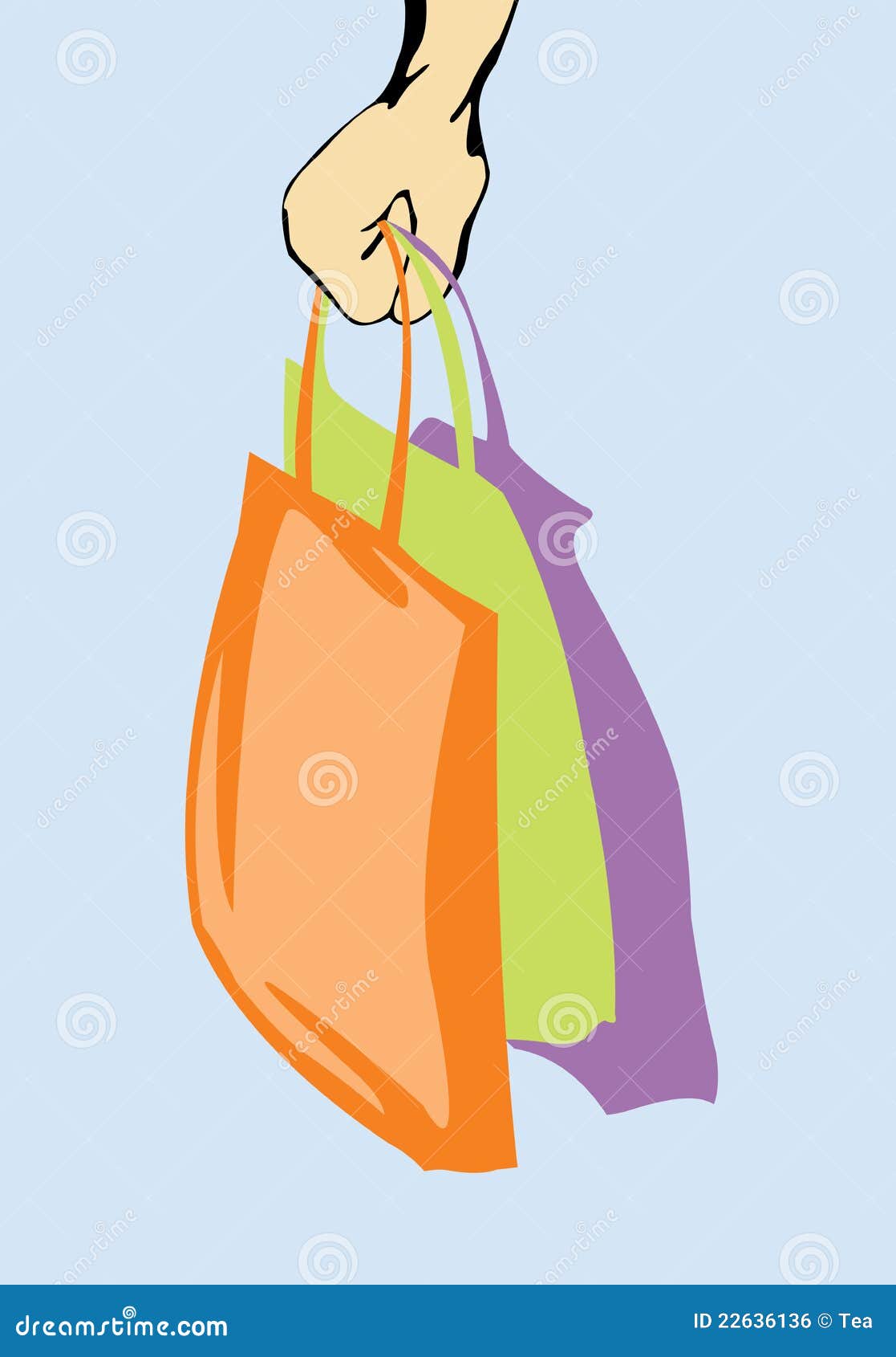 Handbag in woman arm stock vector. Illustration of illustration - 22636136