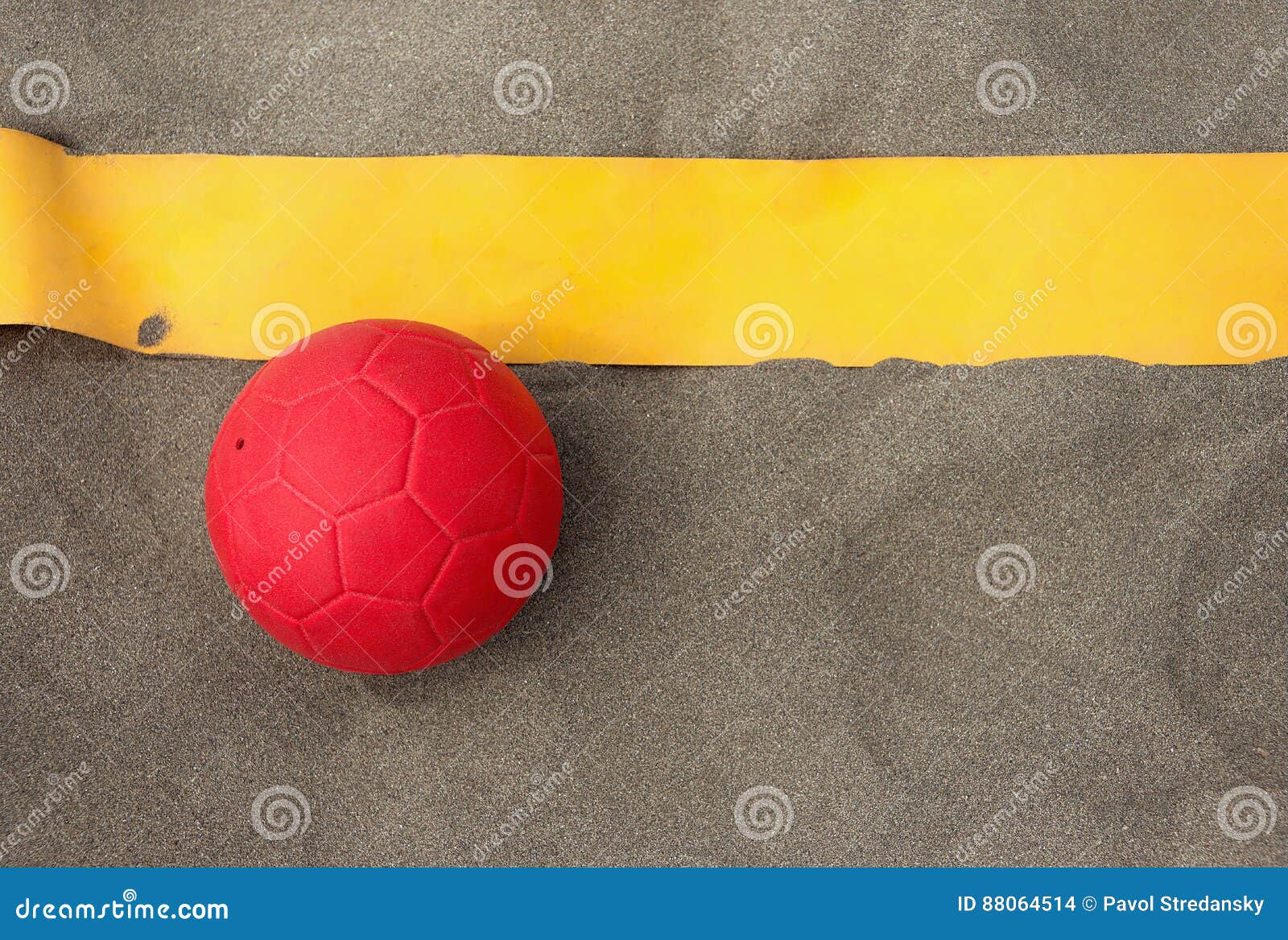 Handball ball on the beach stock photo. Image of recreation 88064514