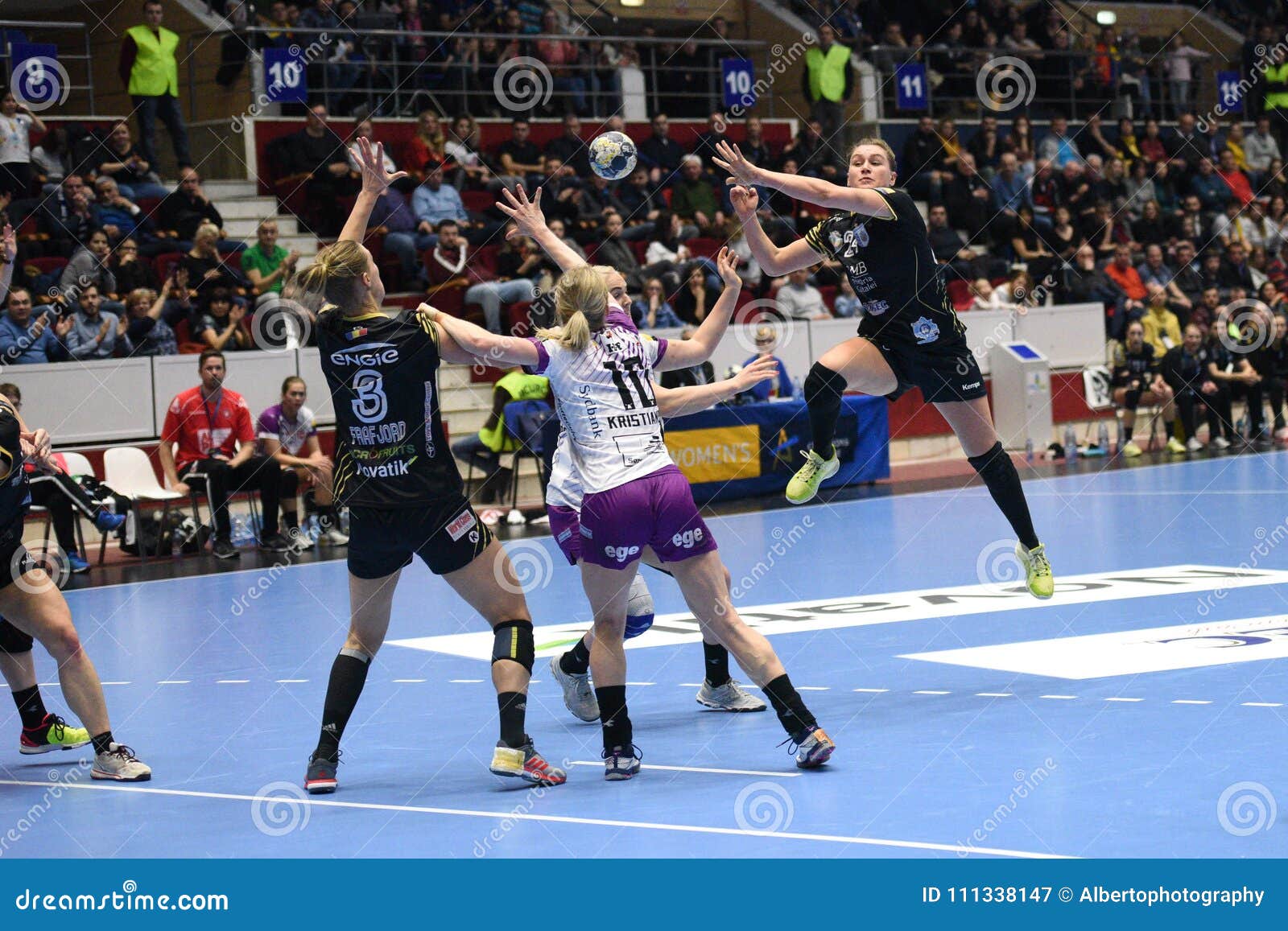 Handball Dopasowanie CSM Bucharest I Midtjylland Fotografia Editorial