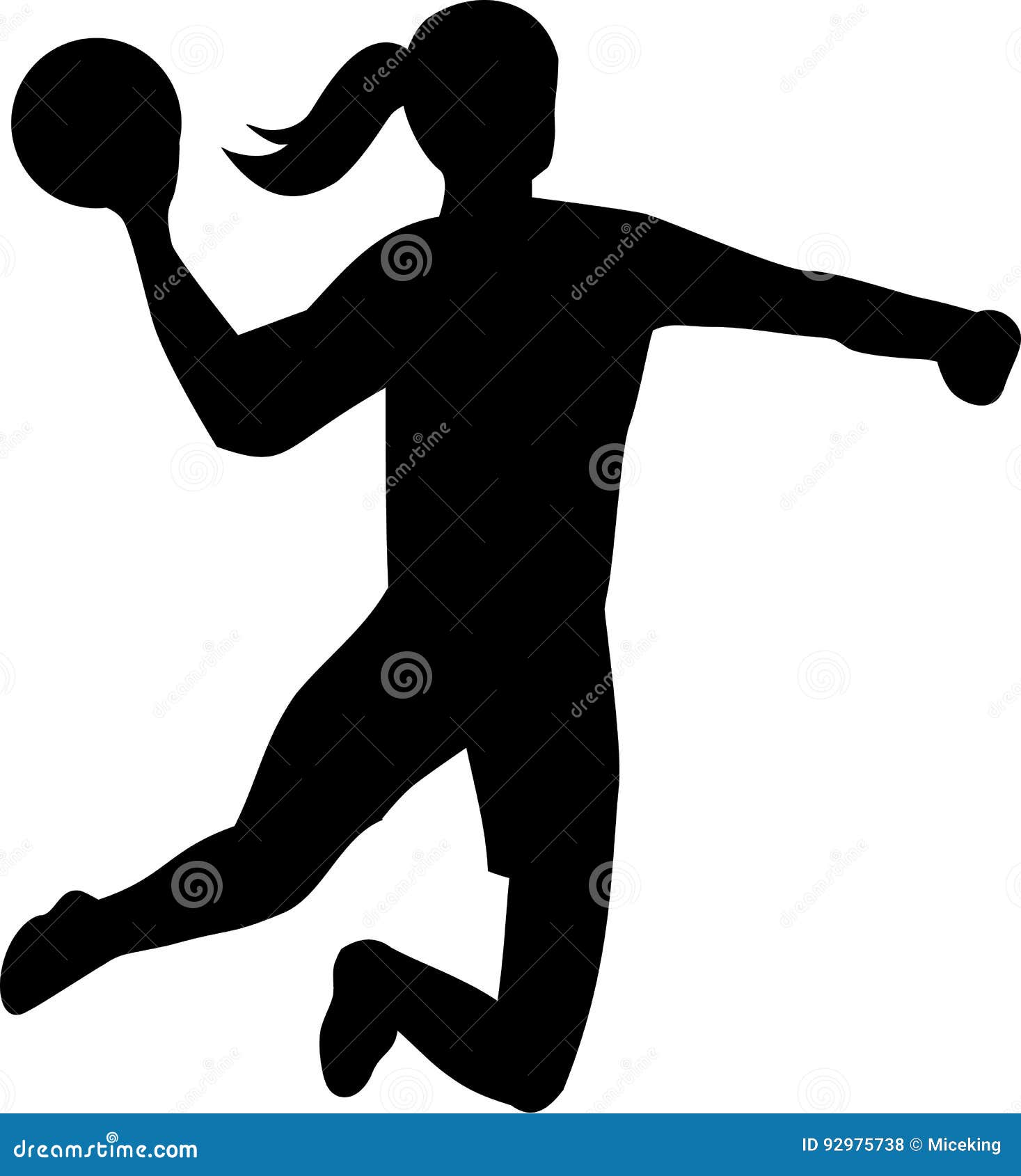 HandballFrauenwerfender Ball Vektor Abbildung Illustration von frau