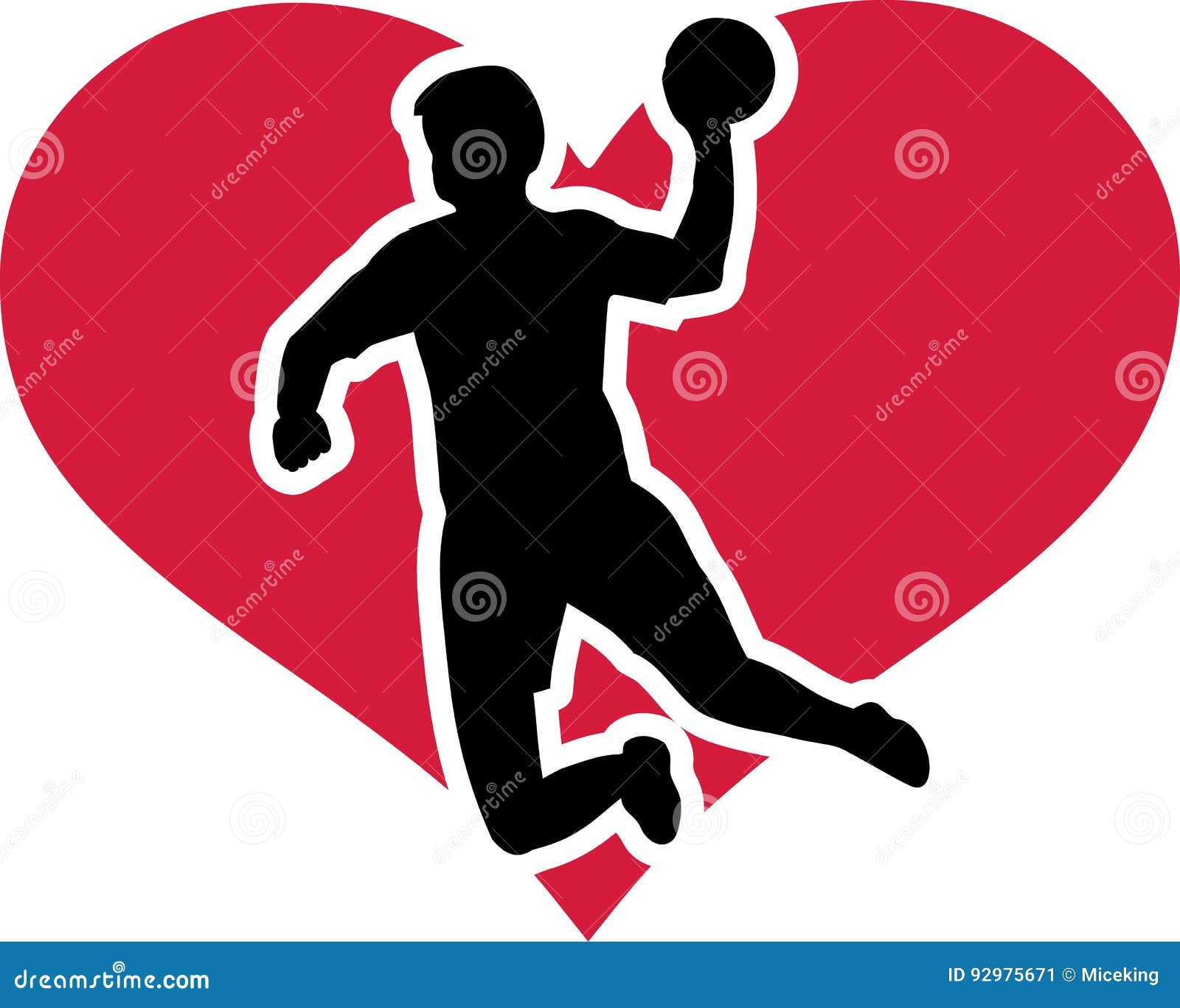 Handball Player Heart stock vector. Illustration of goal 92975671