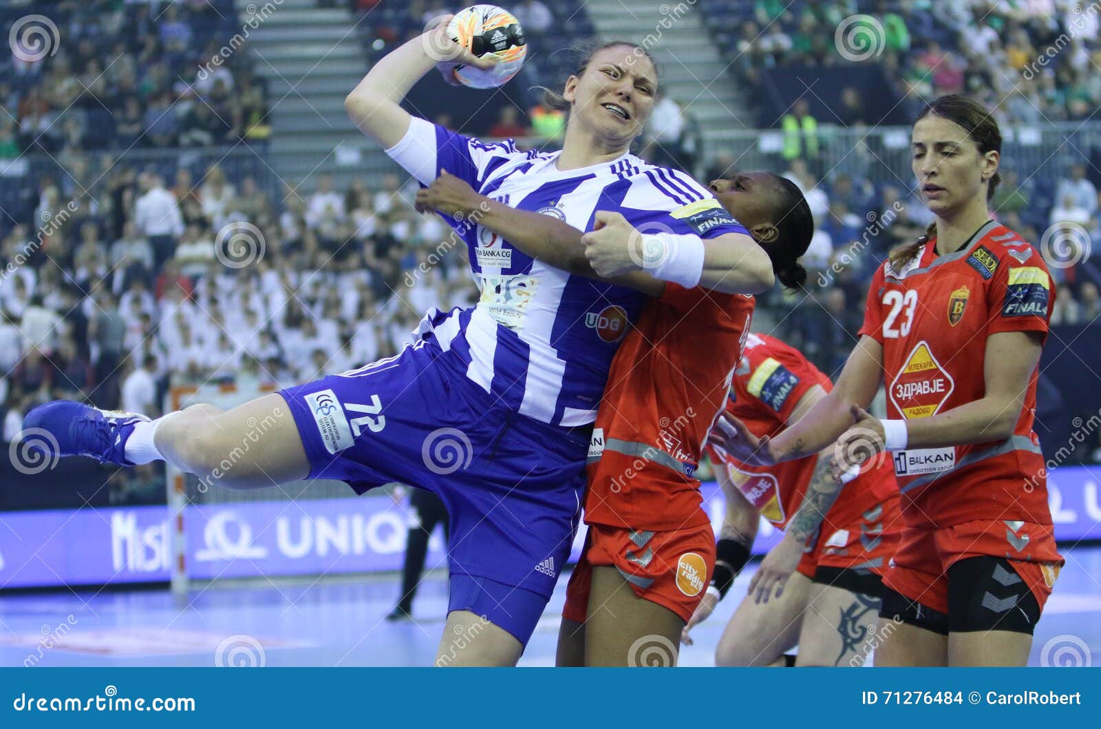 HANDBALL WOMEN EHF CHAMPIONS LEAGUE FINAL 4 – ZRK BUDUCNOST PODGORICA Vs. ZRK VARDAR SKOPJE Editorial Stock Image - Image of saturday, macedonian: 71276484