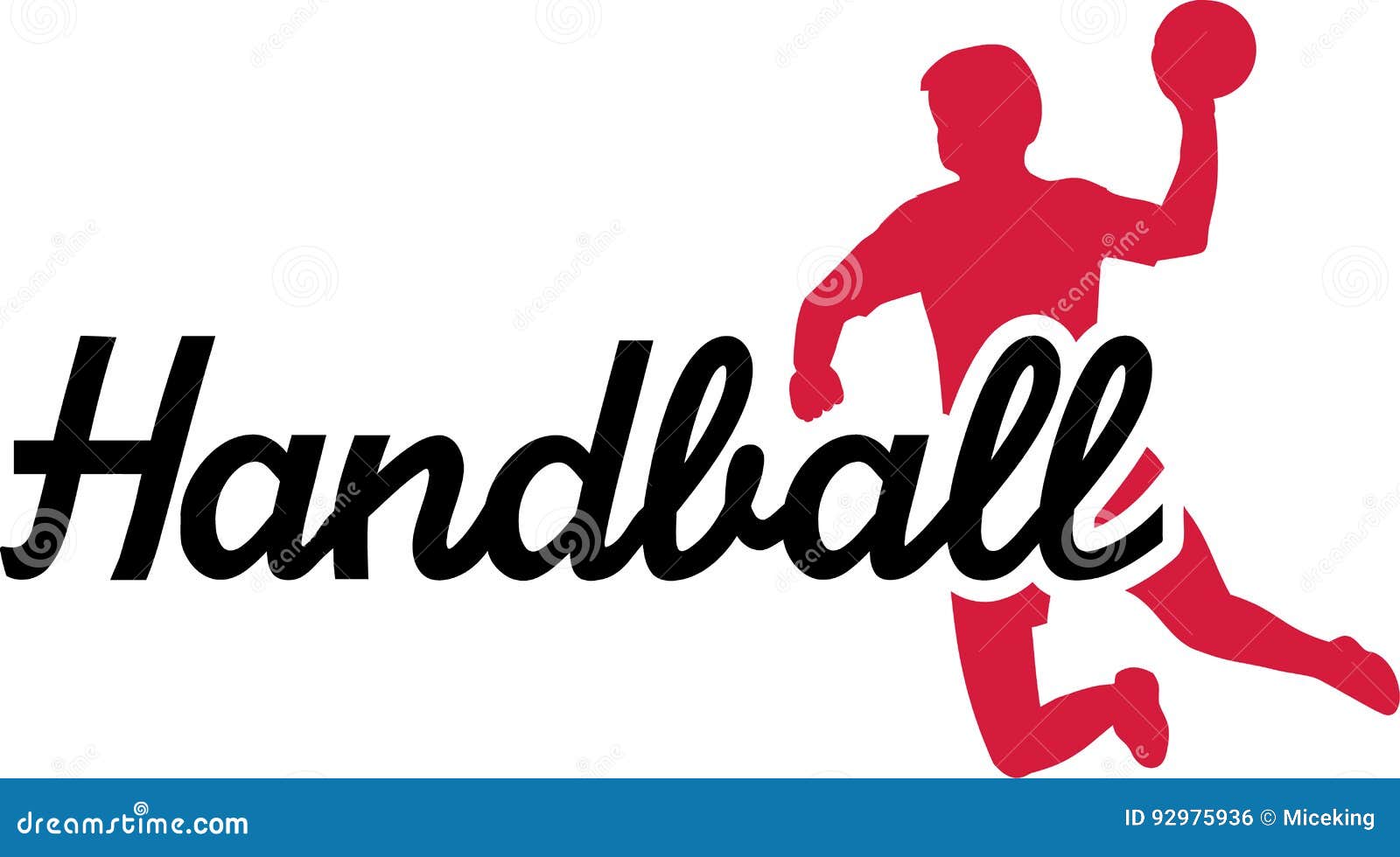 Handball Written Player stock vector. Illustration of pictogram 92975936