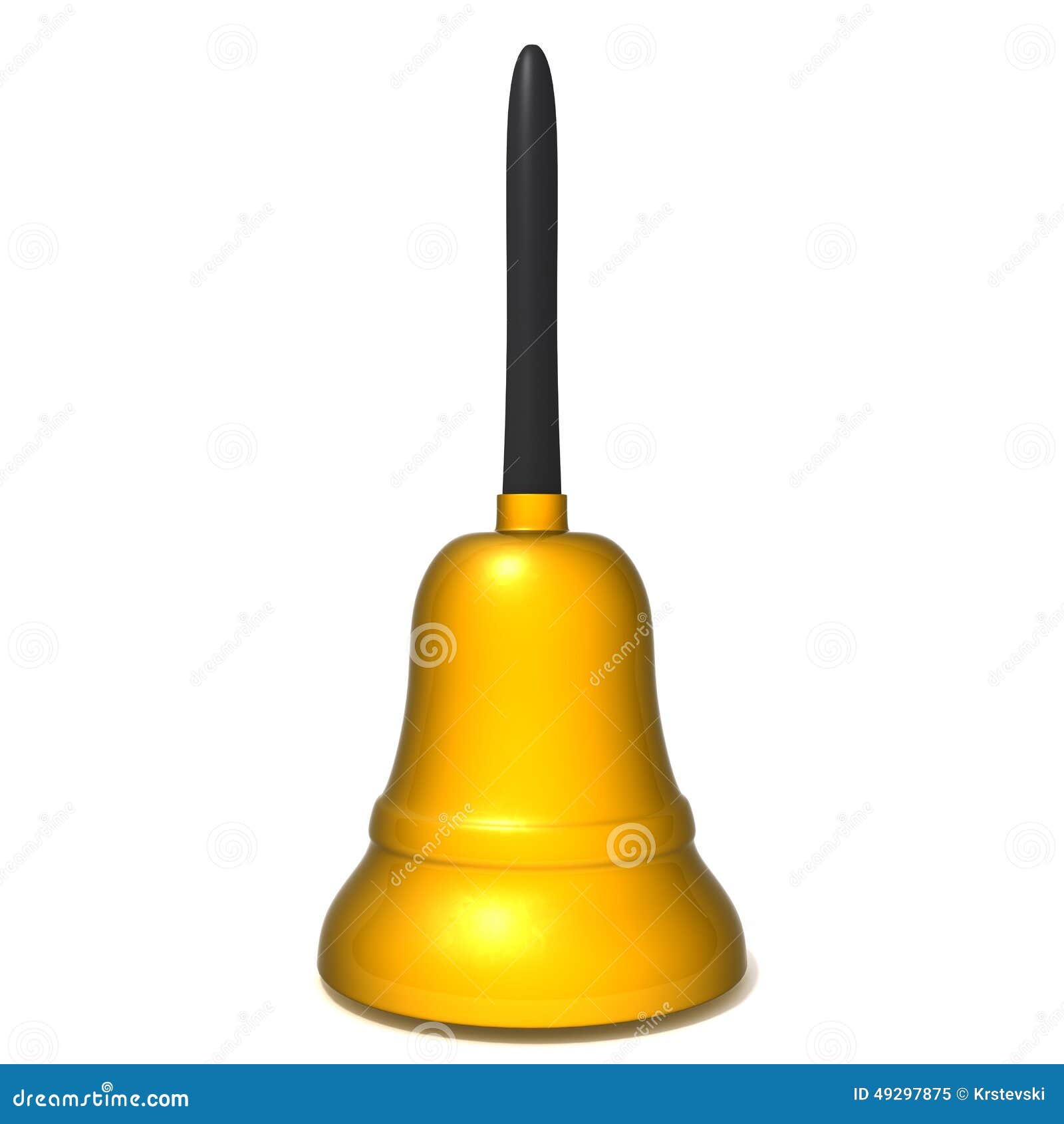 Handbell 3d illustration stock illustration. Illustration of peal