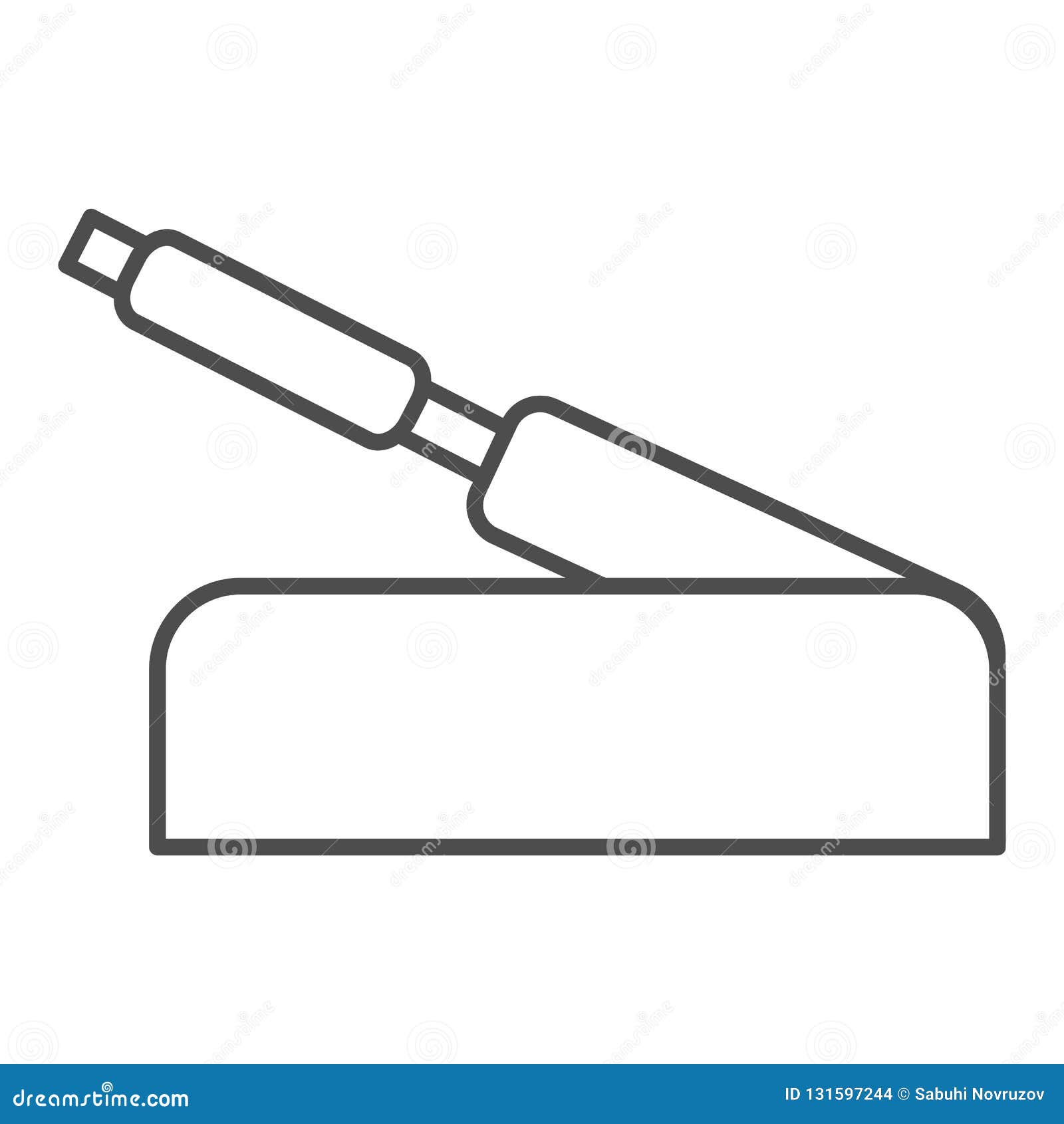 Handbrake Thin Line Icon. Car Brake Handle Vector Illustration Isolated ...