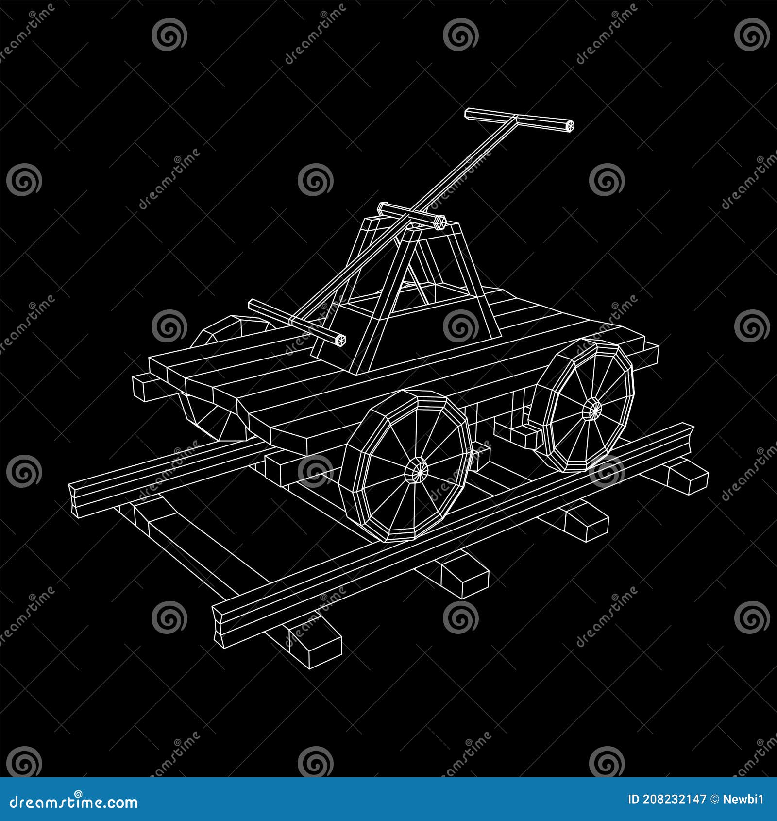 handcar transportation. draisine or rail vehicle