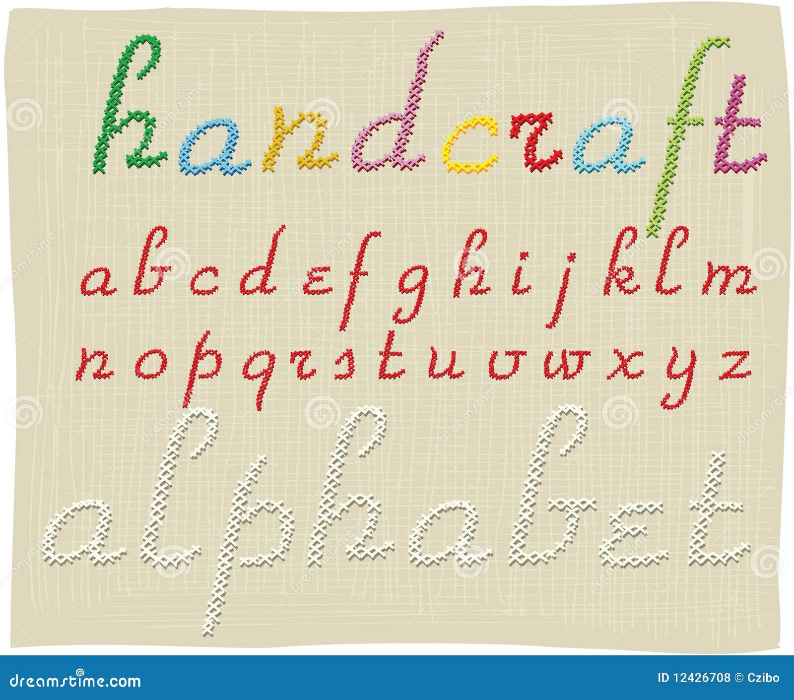 Handcraft el alfabeto - pequeñas cartas