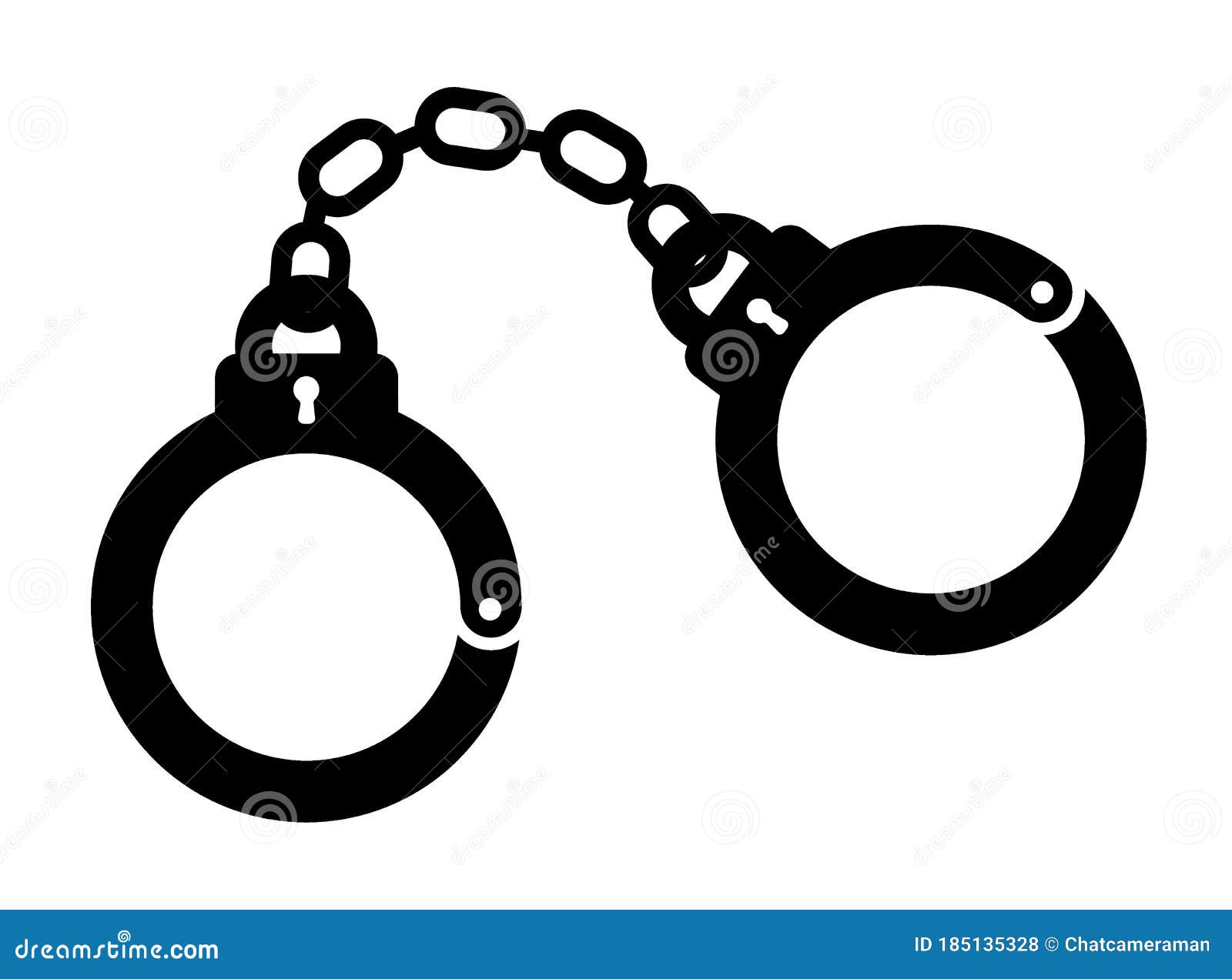 Handcuff Icon, Police Shackle Stock Vector Illustration of arrest