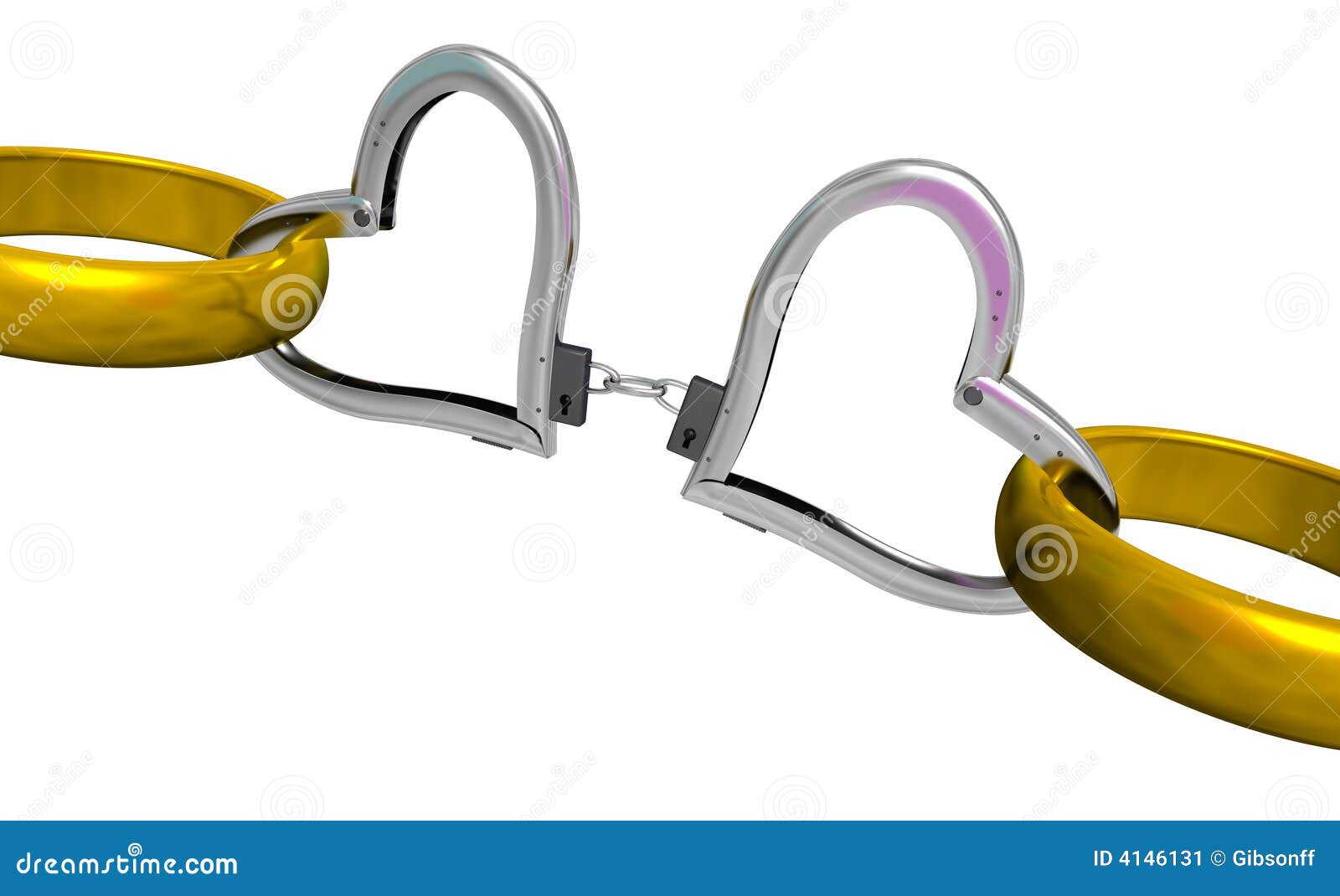 Handcuff of love stock illustration. Illustration of bonds 4146131