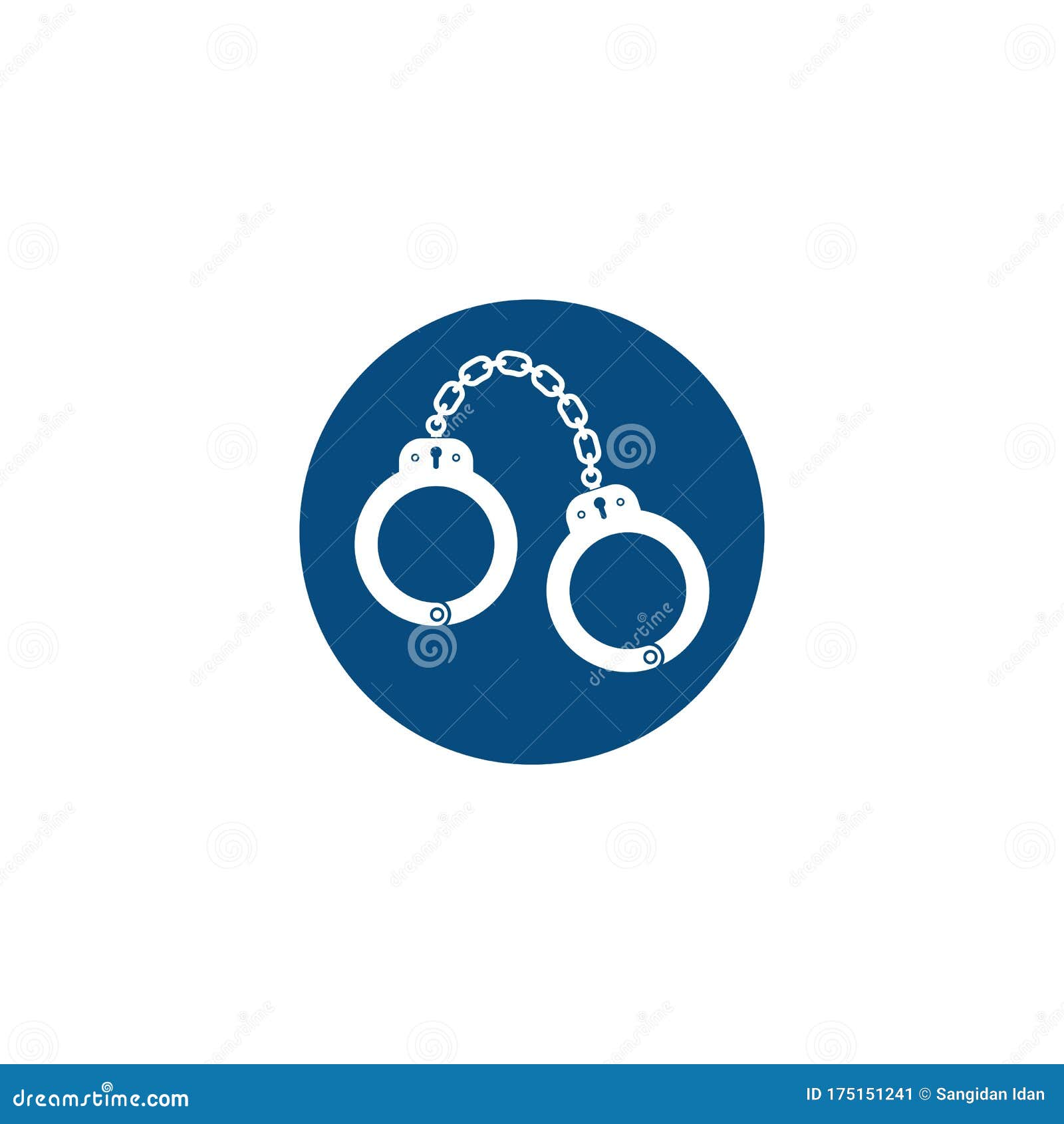 Handcuff Vector Icon Illustration Design Stock Vector - Illustration of