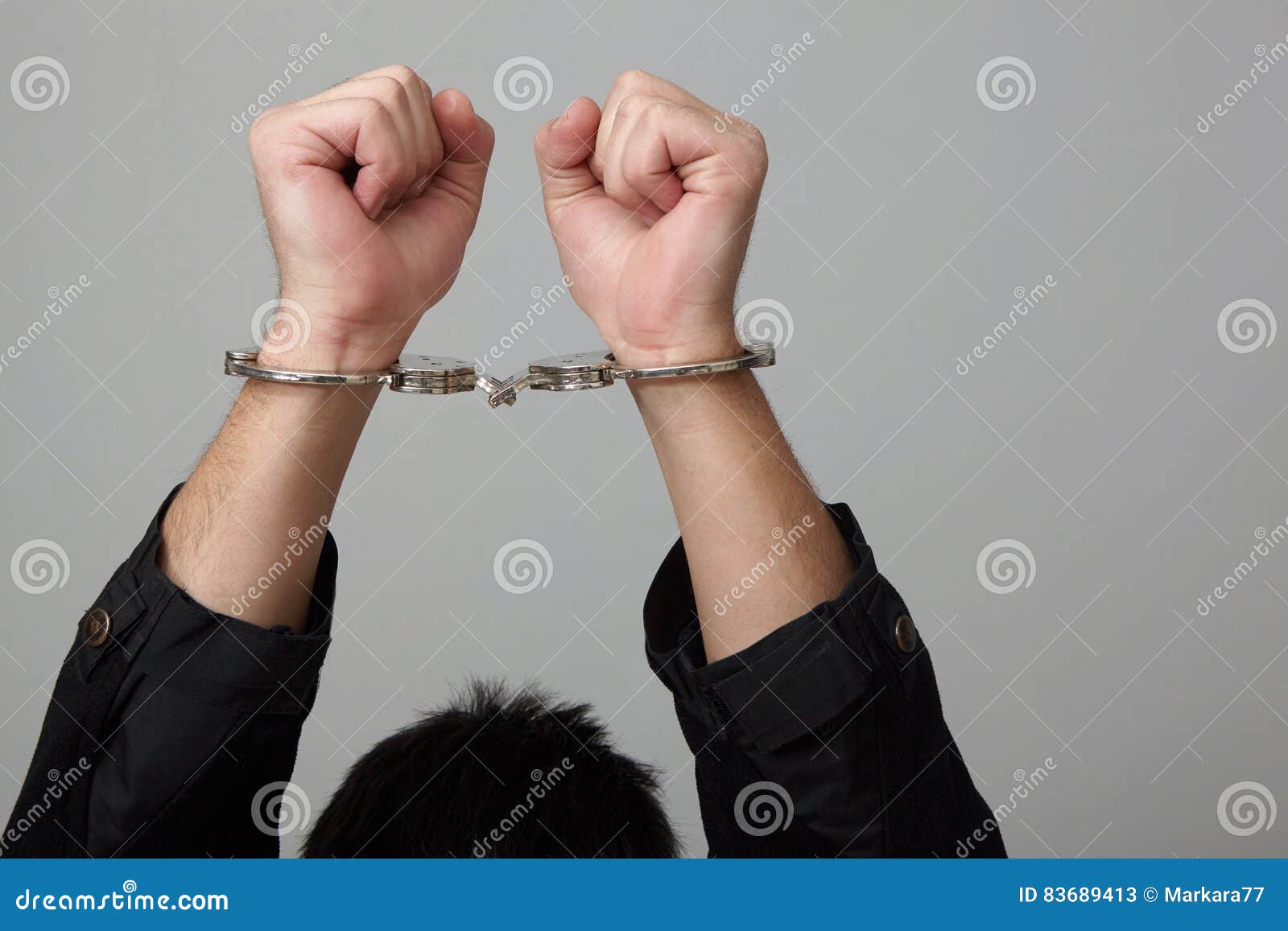 Handcuffed man. stock image. Image of crime, concept 83689413