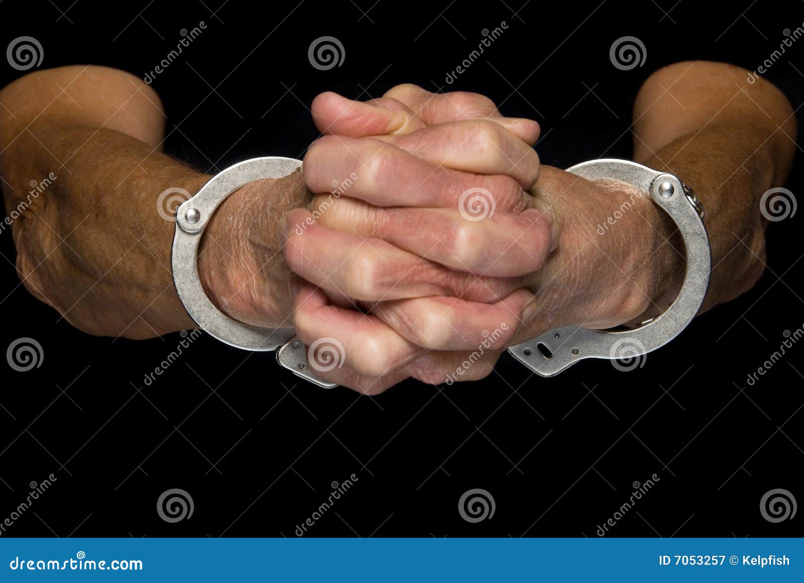 Handcuffed person stock image. Image of cuffs, criminal 7053257