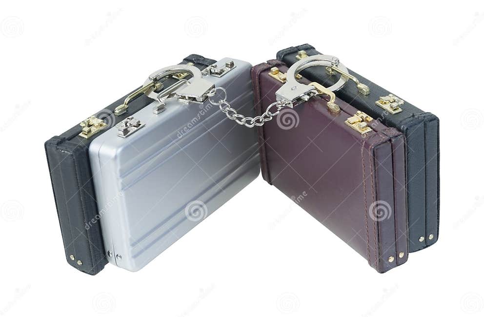 Handcuffs and Briefcases stock image. Image of mechanical 48572889