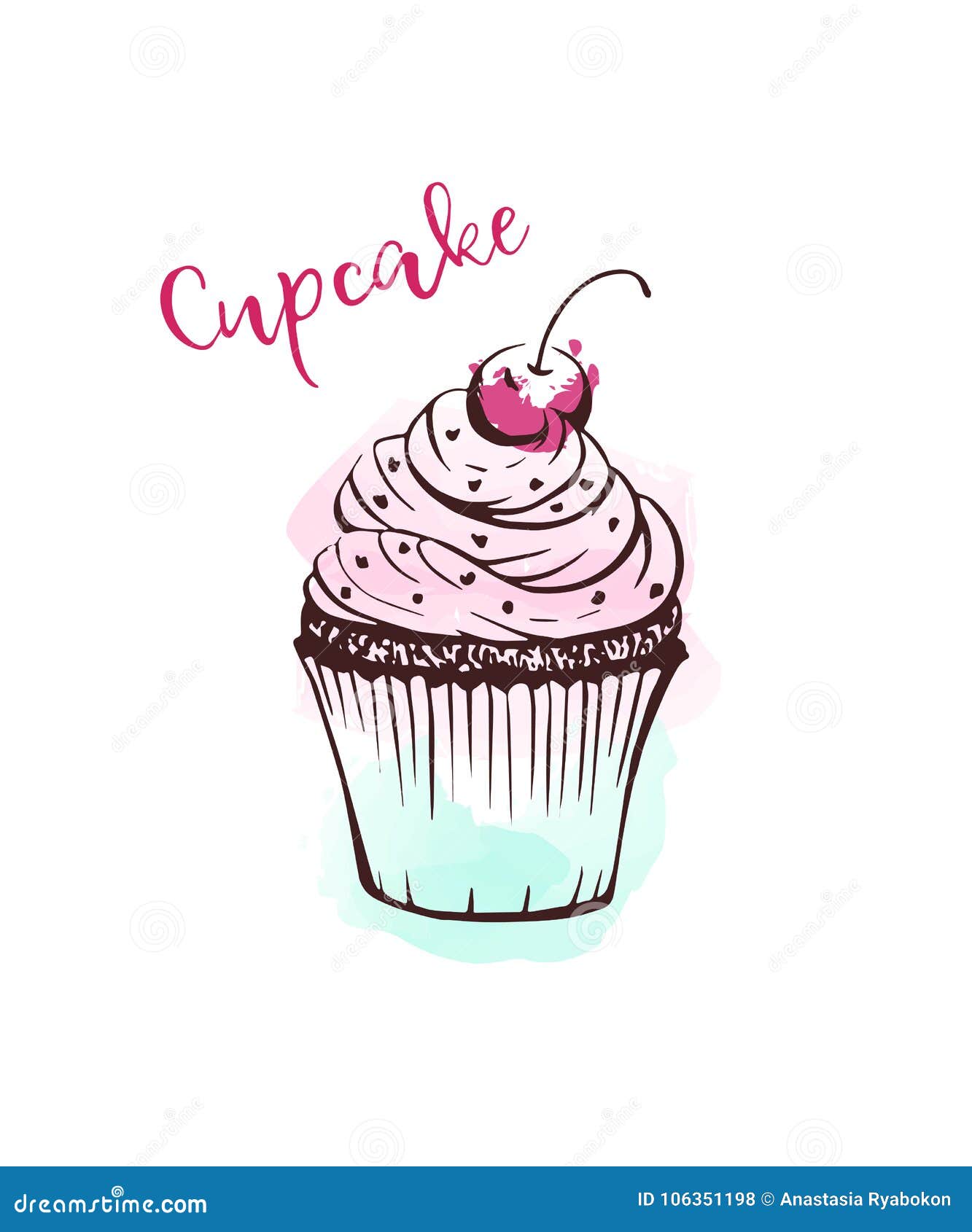 Buy Art Print of Realistic Cupcake Drawing Online in India  Etsy