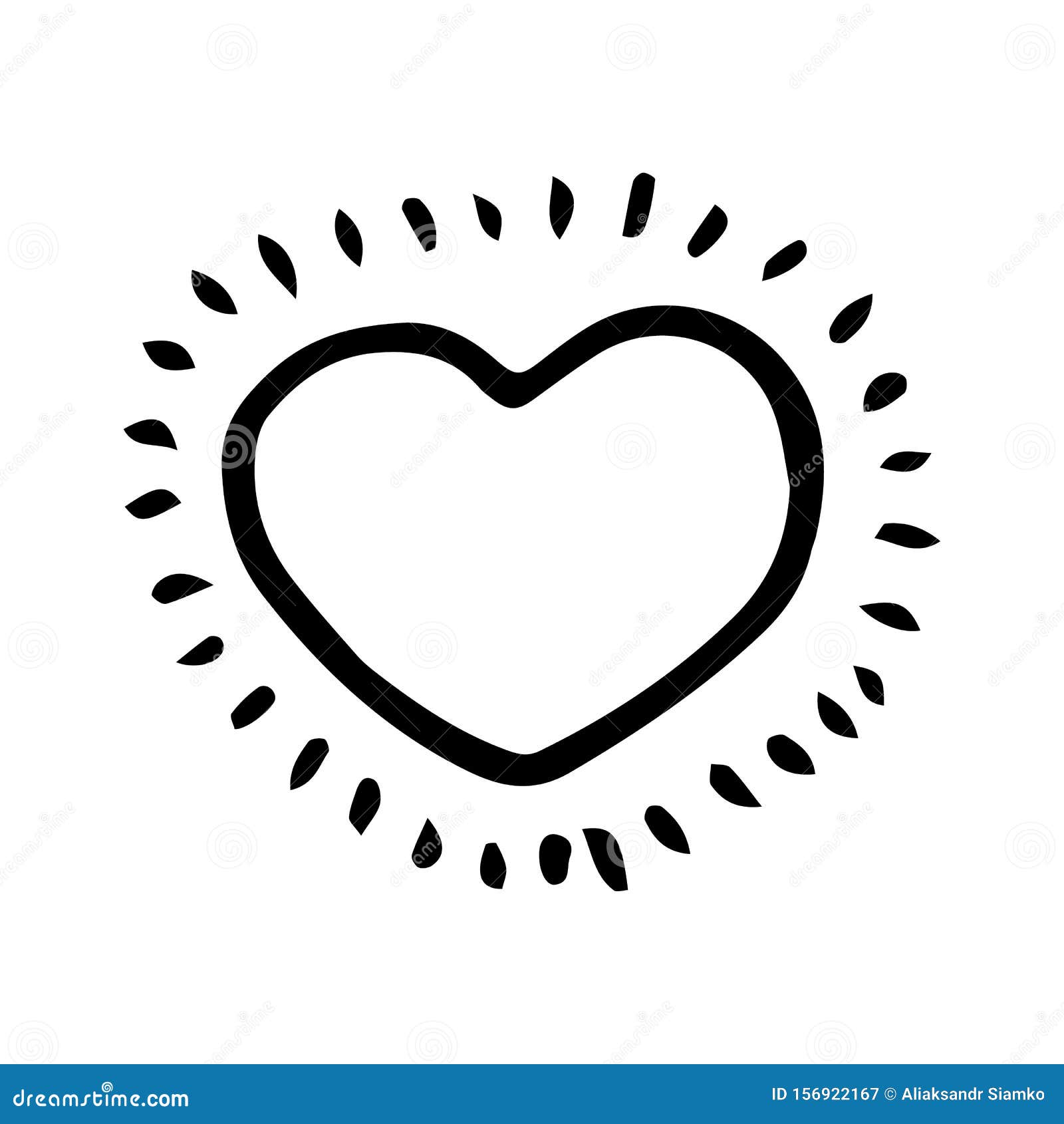 handdrawn heart doodle icon. hand drawn black sketch. sign . decoration . white background. . flat .