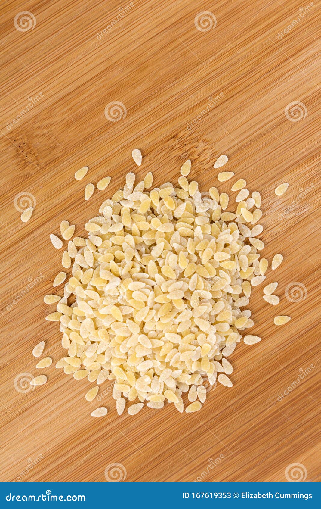 Handful of White Dried Dehydrated Melon Seeds Pasta Replacement Stock