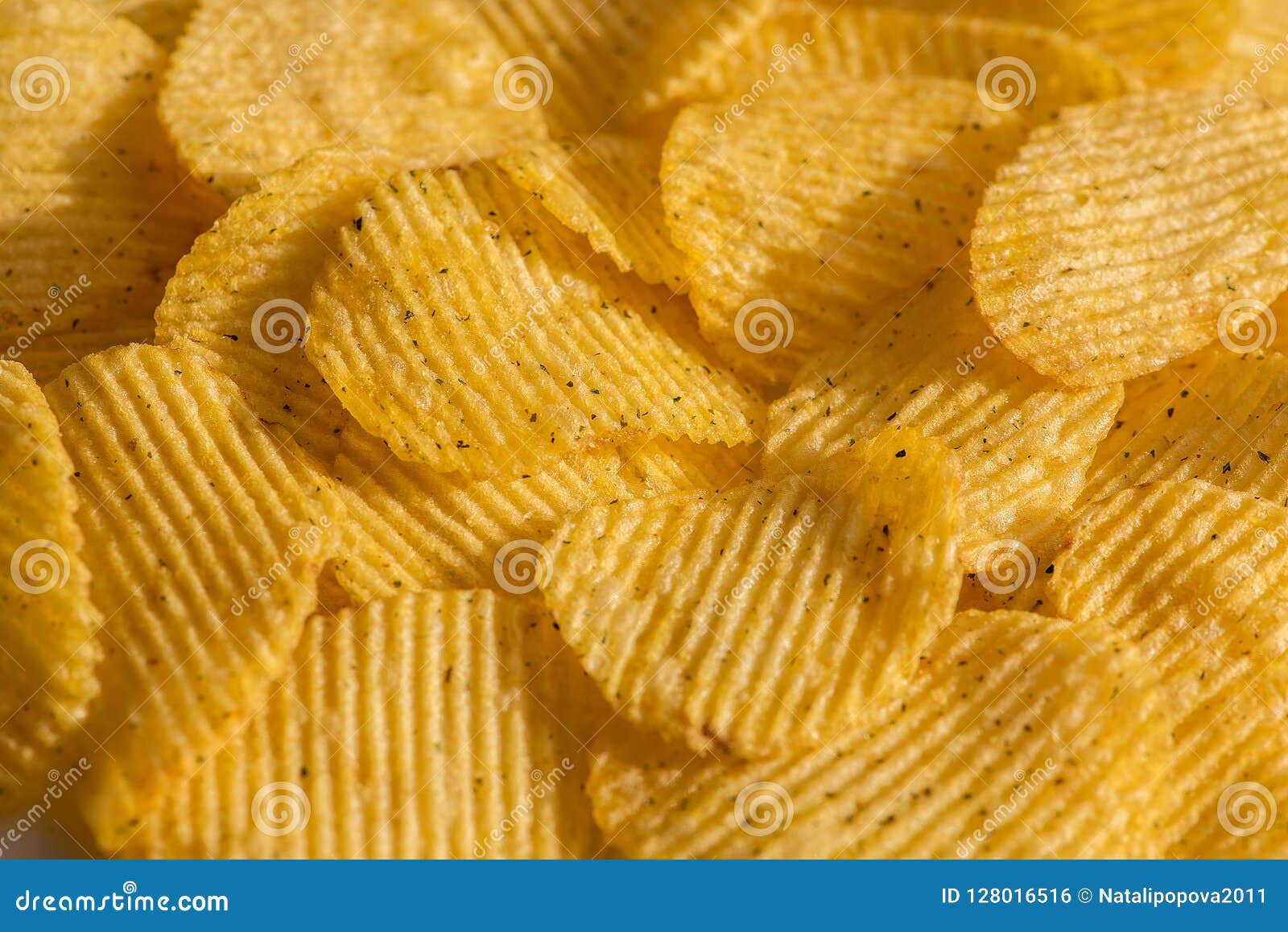 Handful of Yellow Potato Chips Stock Photo Image of fast, crisps