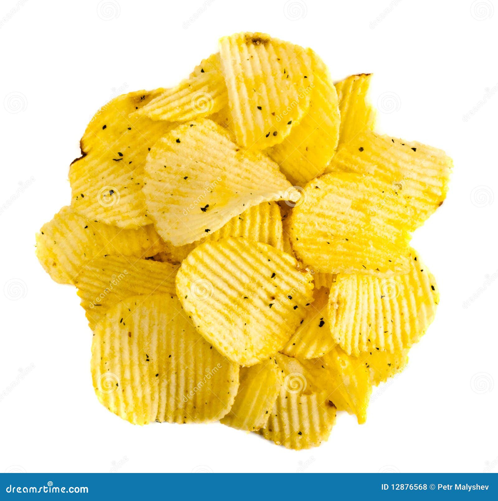 Handful Of Yellow Potato Chips Royalty Free Stock Photos Image 12876568
