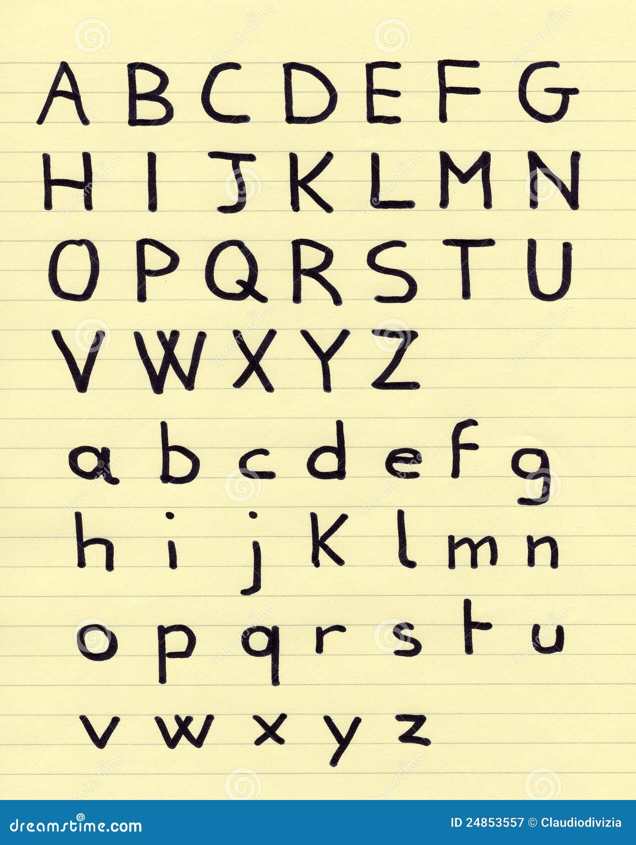 Handgeschriebene Alphabetzeichen Stockbild - Bild von markierung