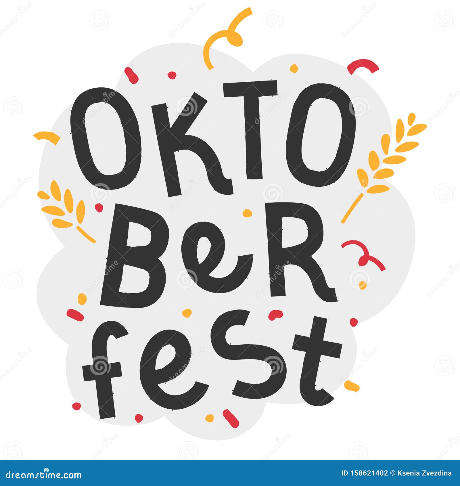 Handgeschriebene Schrift Fur Oktoberfestfeiern Gut Fur Print Poster Oder Banner Fur Oktober Bierfestival Weizenzweig Und Dose Stock Abbildung Illustration Von Konzept Handgeschrieben