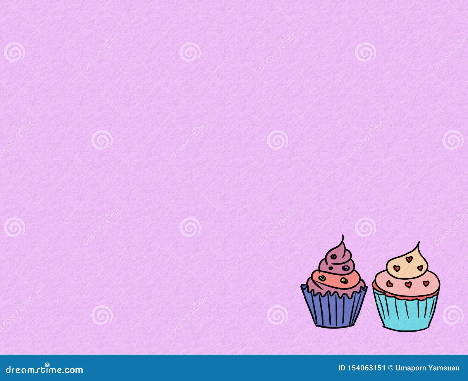 Handgezogene Kleine Kuchen Auf Farbhintergrund Der Sussen Backerei Benutzt Fur Tischplattentapete Oder Websiteentwurf Bild Stock Abbildung Illustration Von Kostlich Geburtstag 154063151