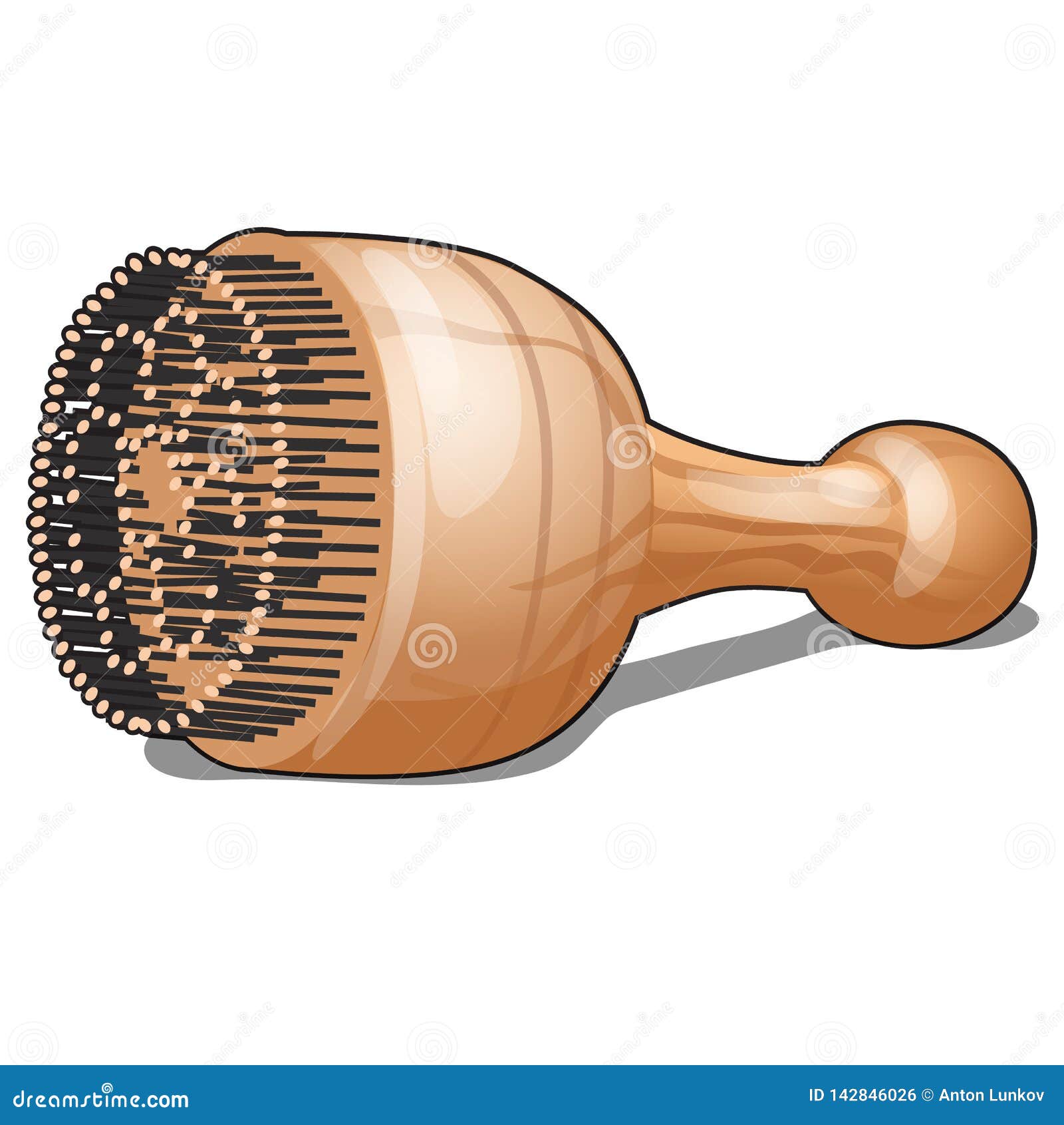 handheld device for drawing a pattern on the flat cake  on white background. uzbek chekich.  cartoon close