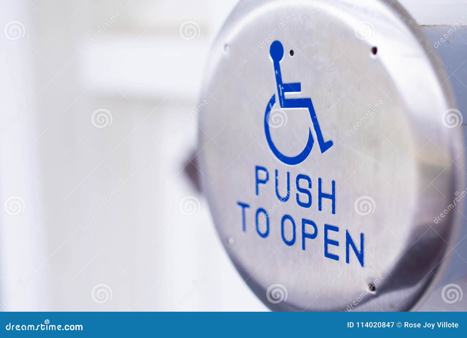 Handicap Accessible Door Opener Stock Image - Image of open, button
