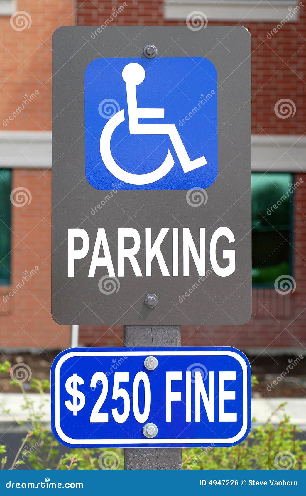 Handicap parking sign stock photo. Image of ticket, injury 4947226