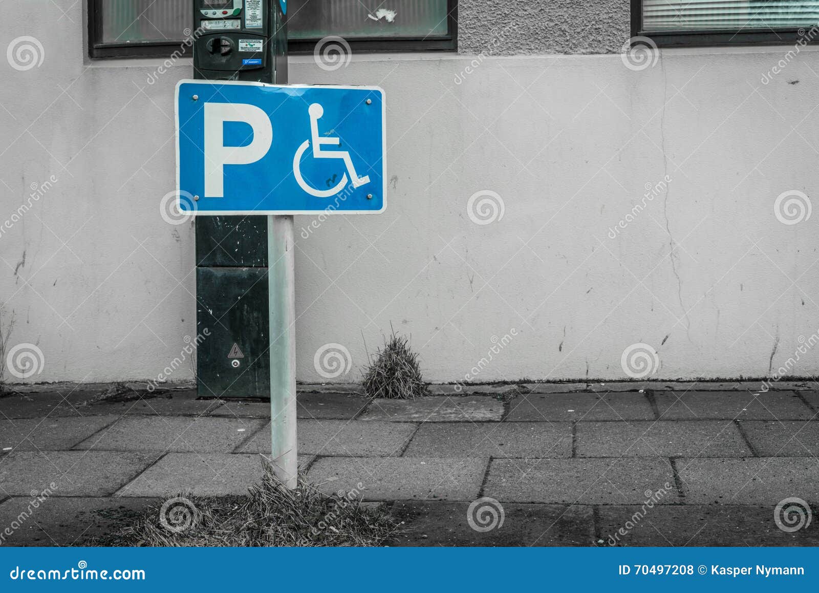 Handicap Parking Sign on a Street Stock Photo Image of reserved