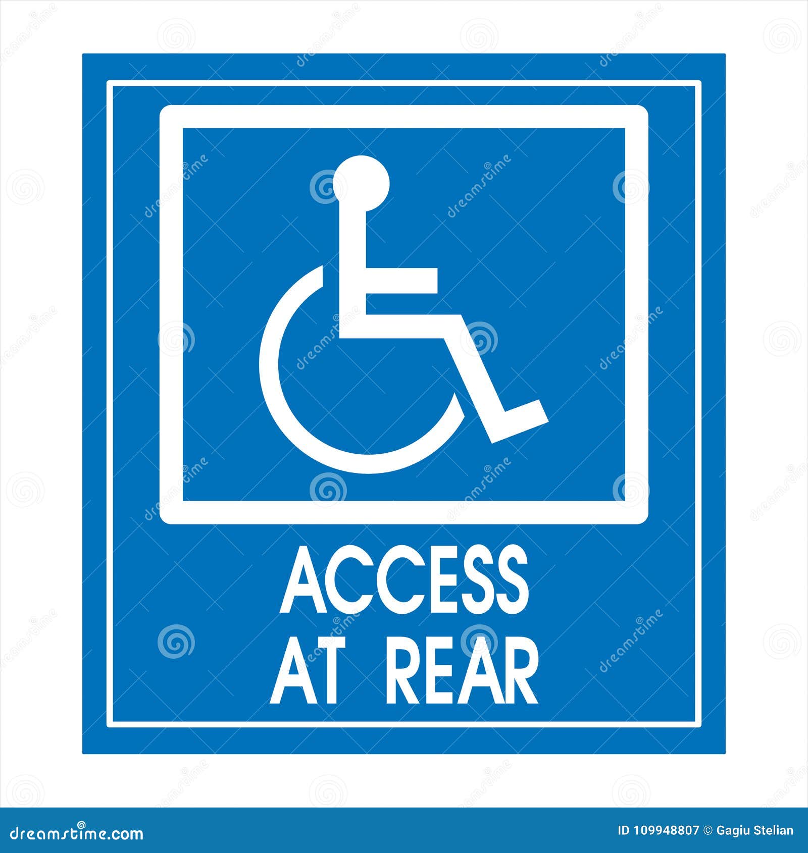 Handicap sign stock illustration. Illustration of handicap 109948807