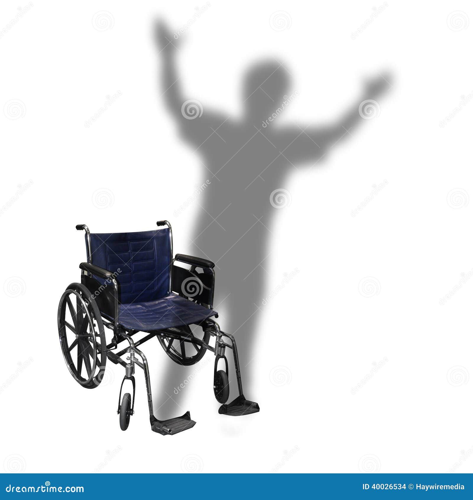Handicap Wheelchair Shadow Man Walking Stock Photo - Image: 40026534