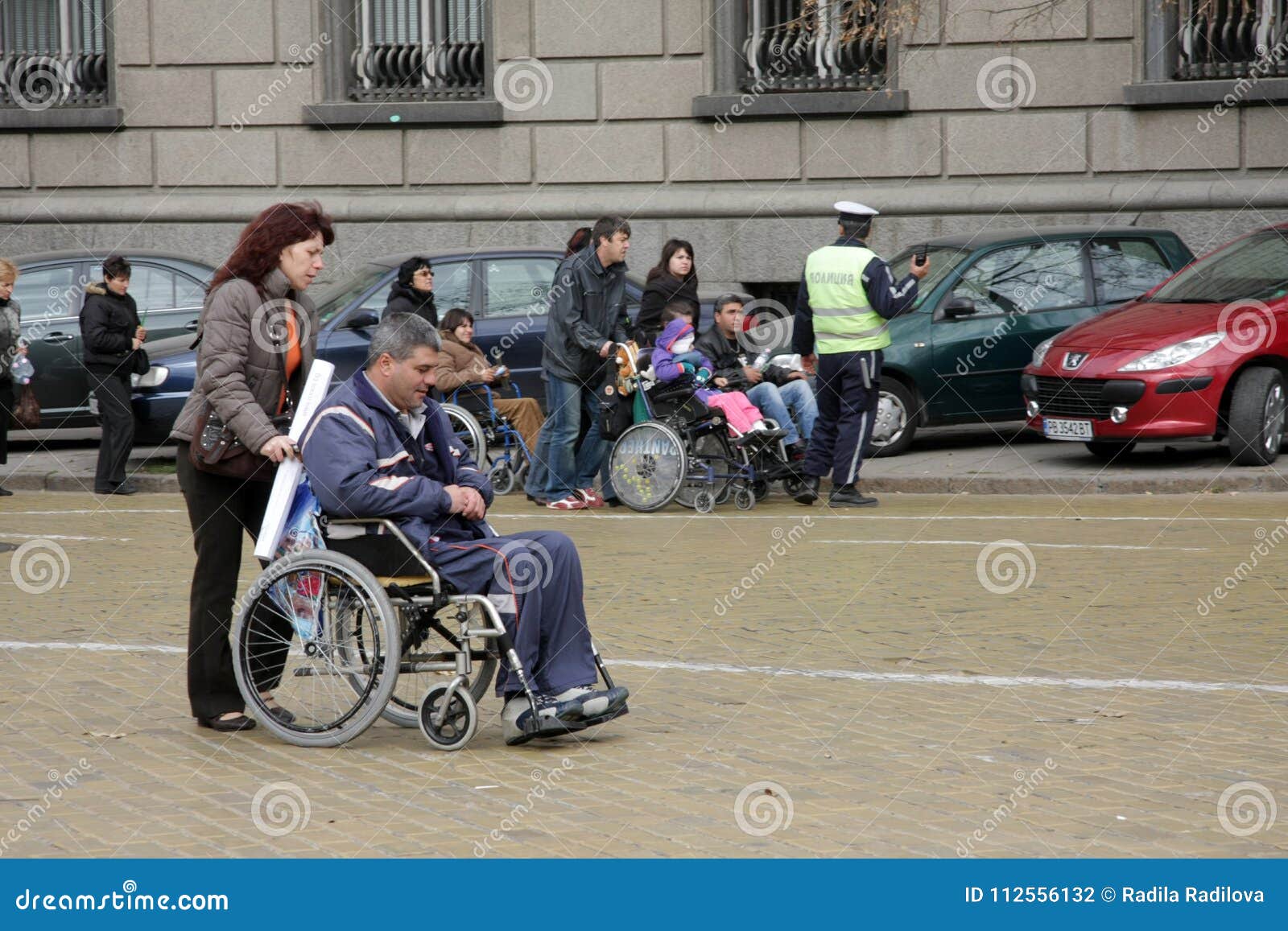 Injured Man In A Wheelchair Side View Stock Photography | CartoonDealer ...