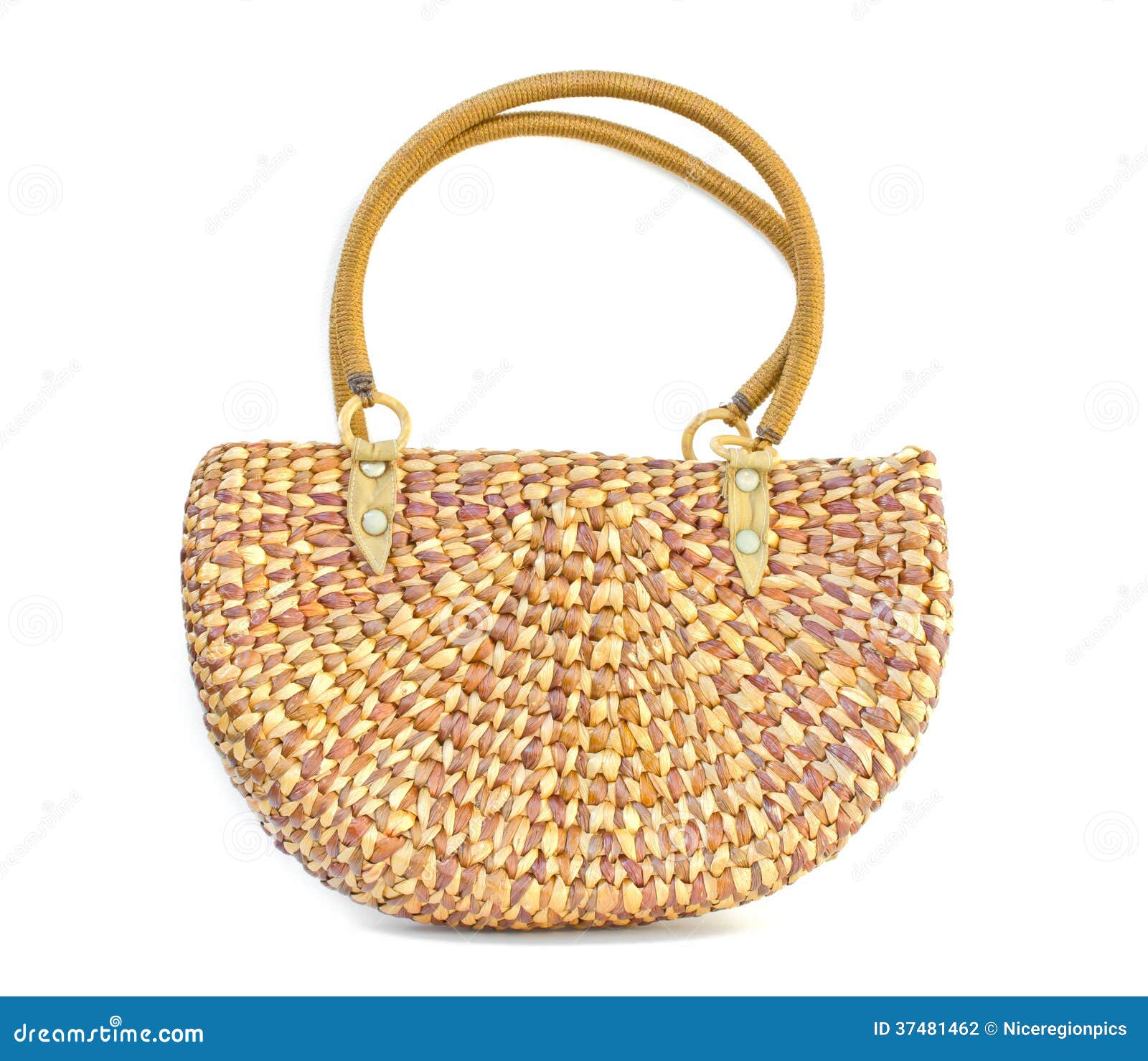 Handicraft Bag Made By Water Hyacinth Dried. Stock Photo - Image of ...