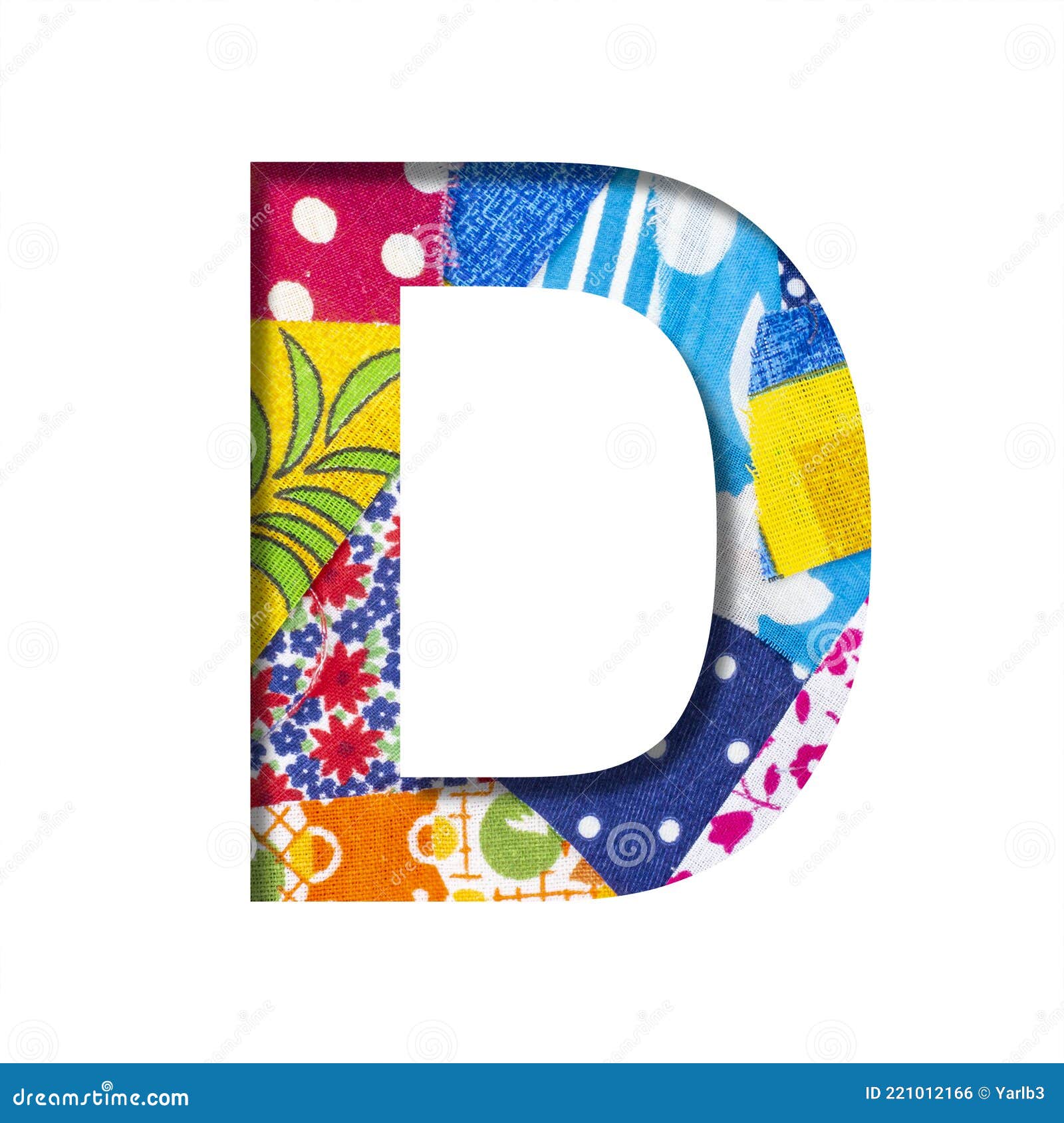 Handicraft or Creative Font. the Letter D Cut Out of Paper on the ...