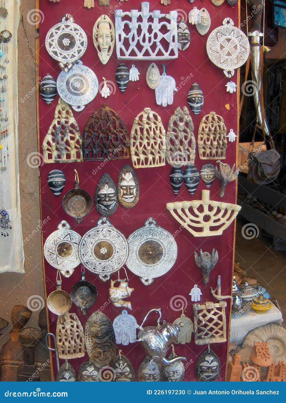 Handicrafts in a Moroccan Street Stock Photo - Image of decor ...