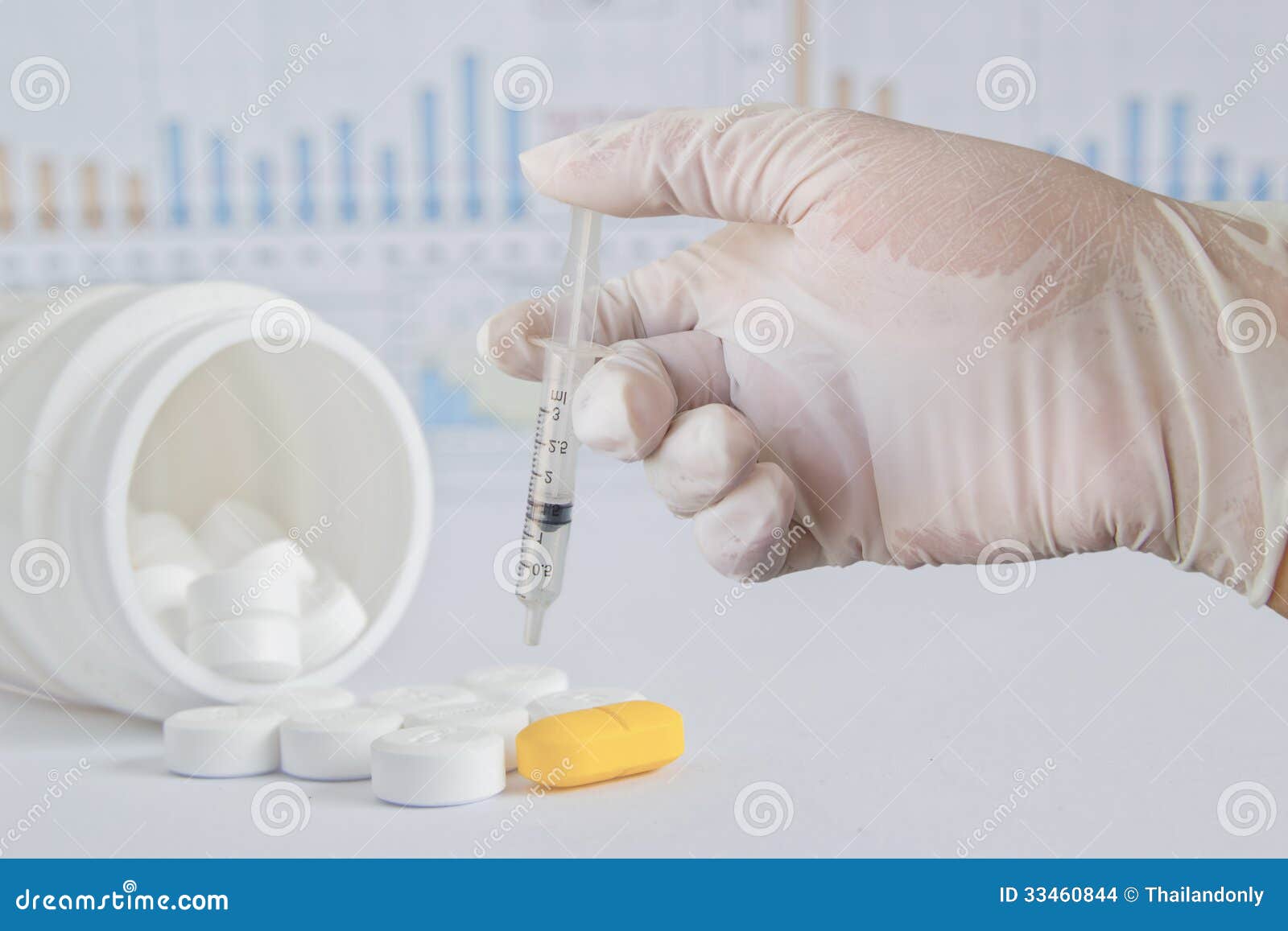 Handle is syringe ,pill stock photo. Image of plastic 33460844