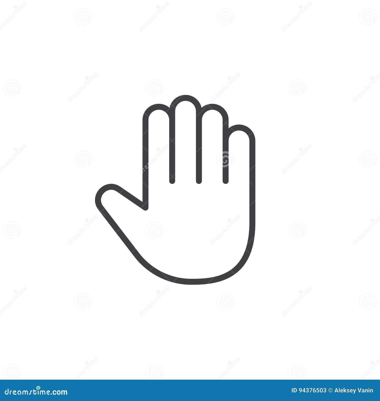 Handleineikone Entwurfsvektorzeichen Lineares Piktogramm Lokalisierte O Vektor Abbildung Illustration Von Vektor Umrei