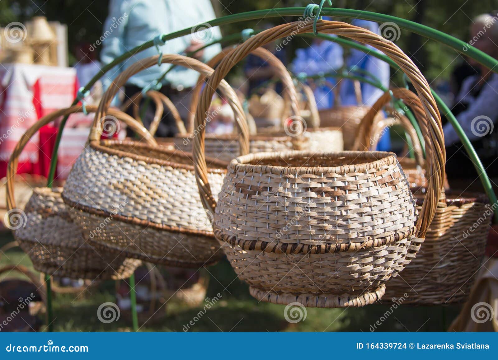Handmade Baskets of Birch Bark Stock Photo Image of ecological, gift