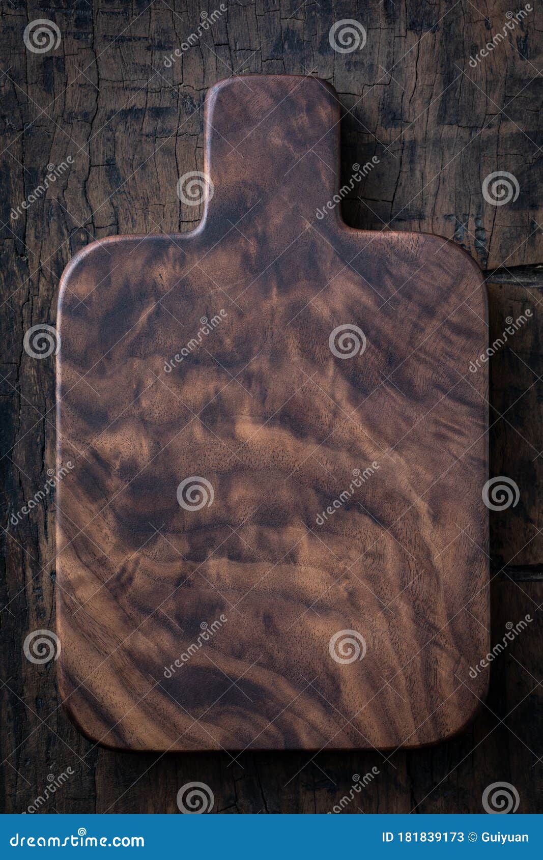 handmade black walnut small chopping board on old wooden board table. black walnut wooden pallet. black walnut wood texture backgr