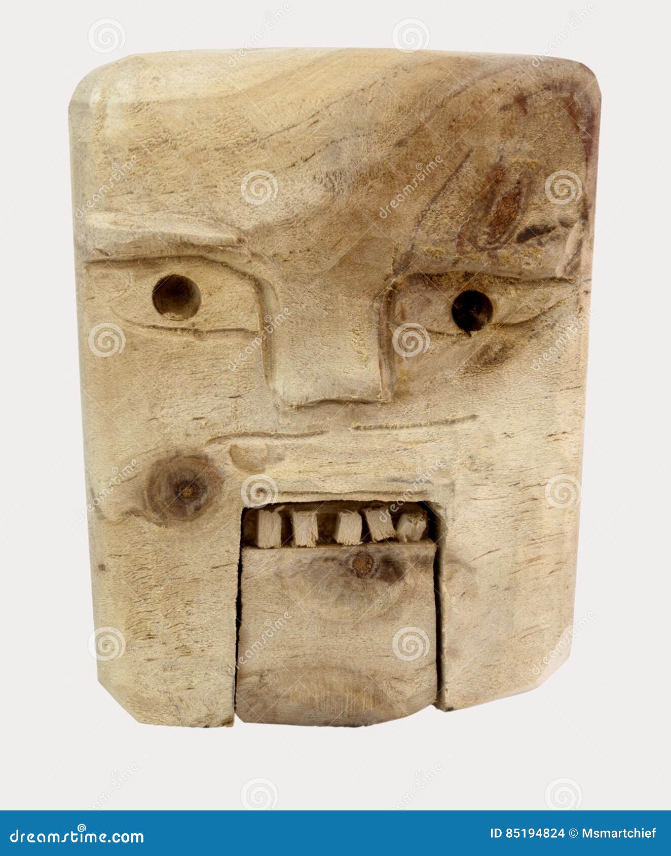 Handmade Blockhead stock photo. Image of closed, face 85194824