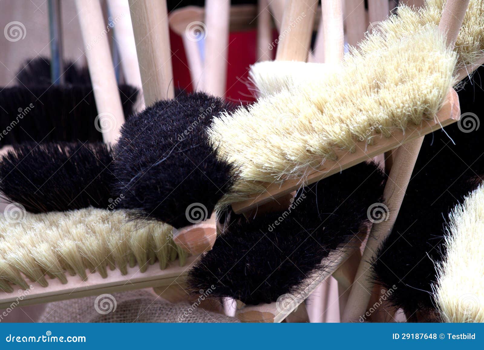 Handmade Brushes and Brooms Stock Photo Image of white, clean 29187648