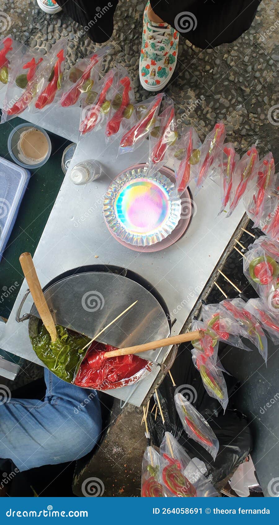 Handmade Candy Red and Green at Bandung Stock Image Image of glass