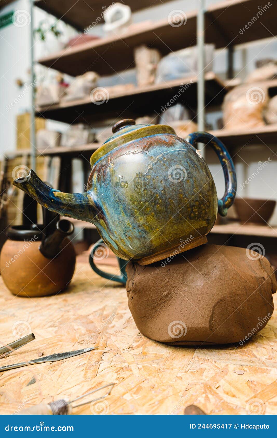 Handmade Ceramic Kettles or Teapots Stock Image Image of culture