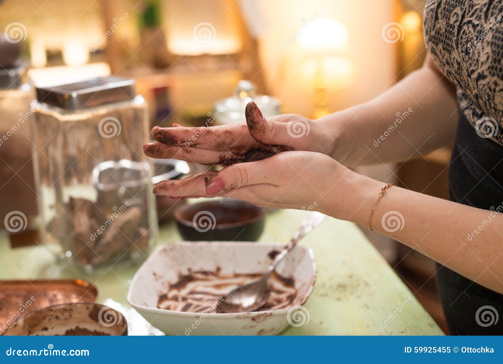 Handmade chocolates stock image. Image of truffles, gift 59925455
