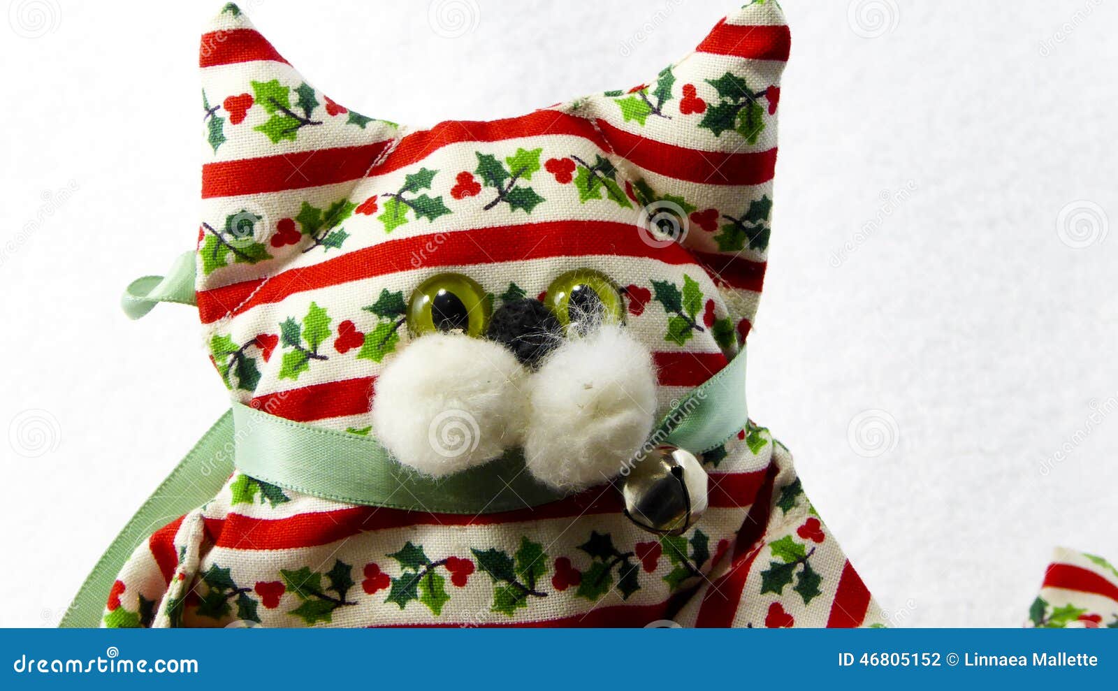 Handmade Christmas cat toy stock photo. Image of holly 46805152