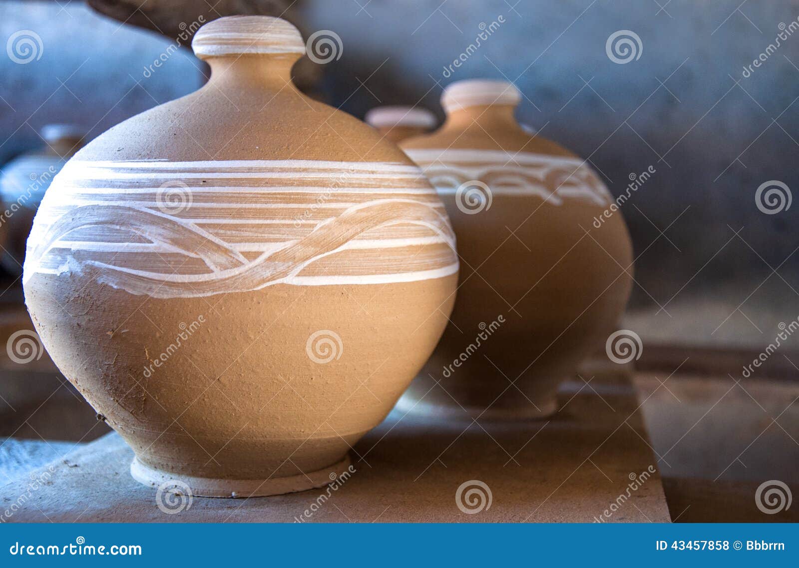 Handmade clay pots stock photo. Image of homemade, group 43457858