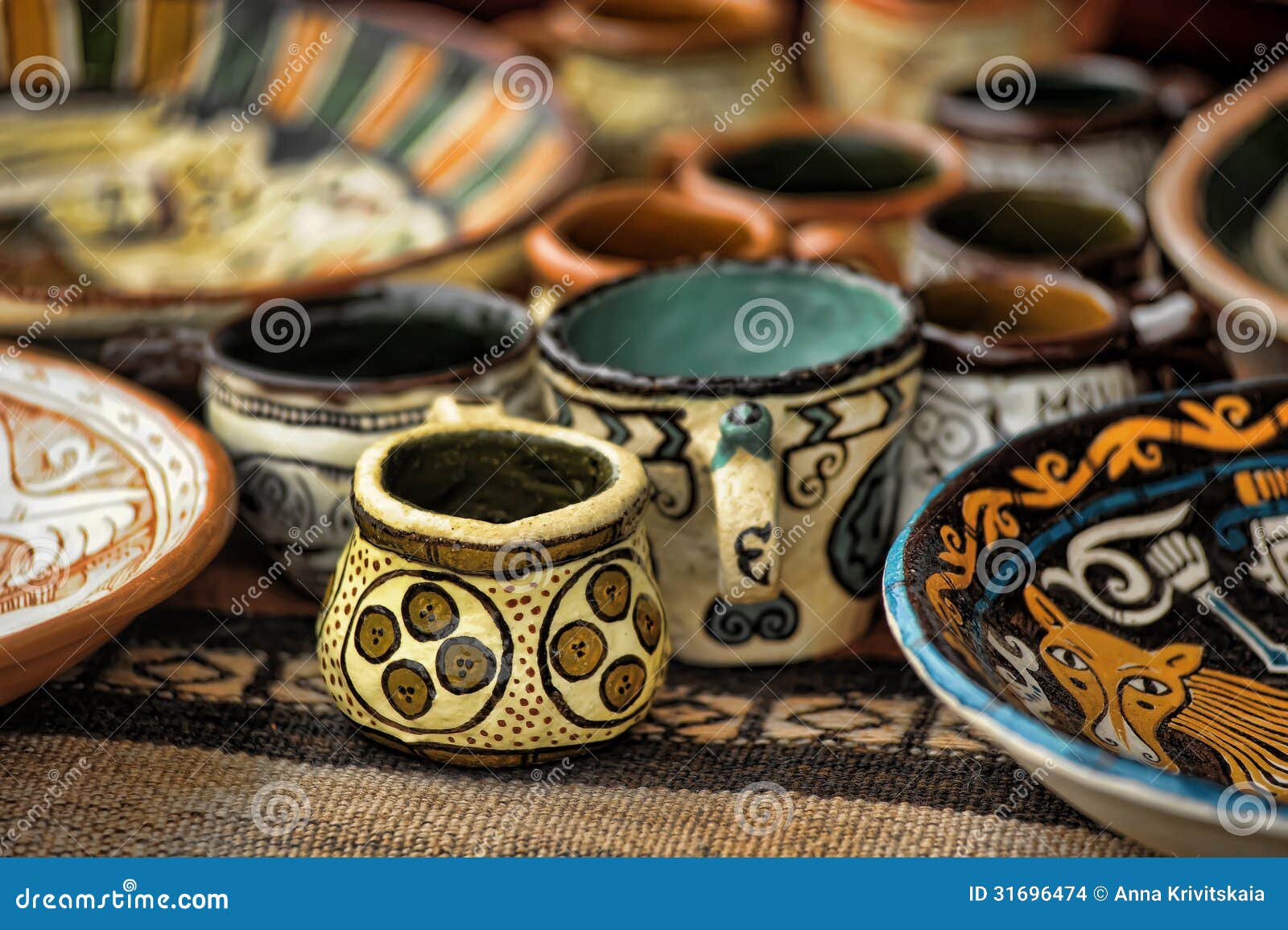 Handmade clay pots stock photo. Image of dinner, handmade 31696474