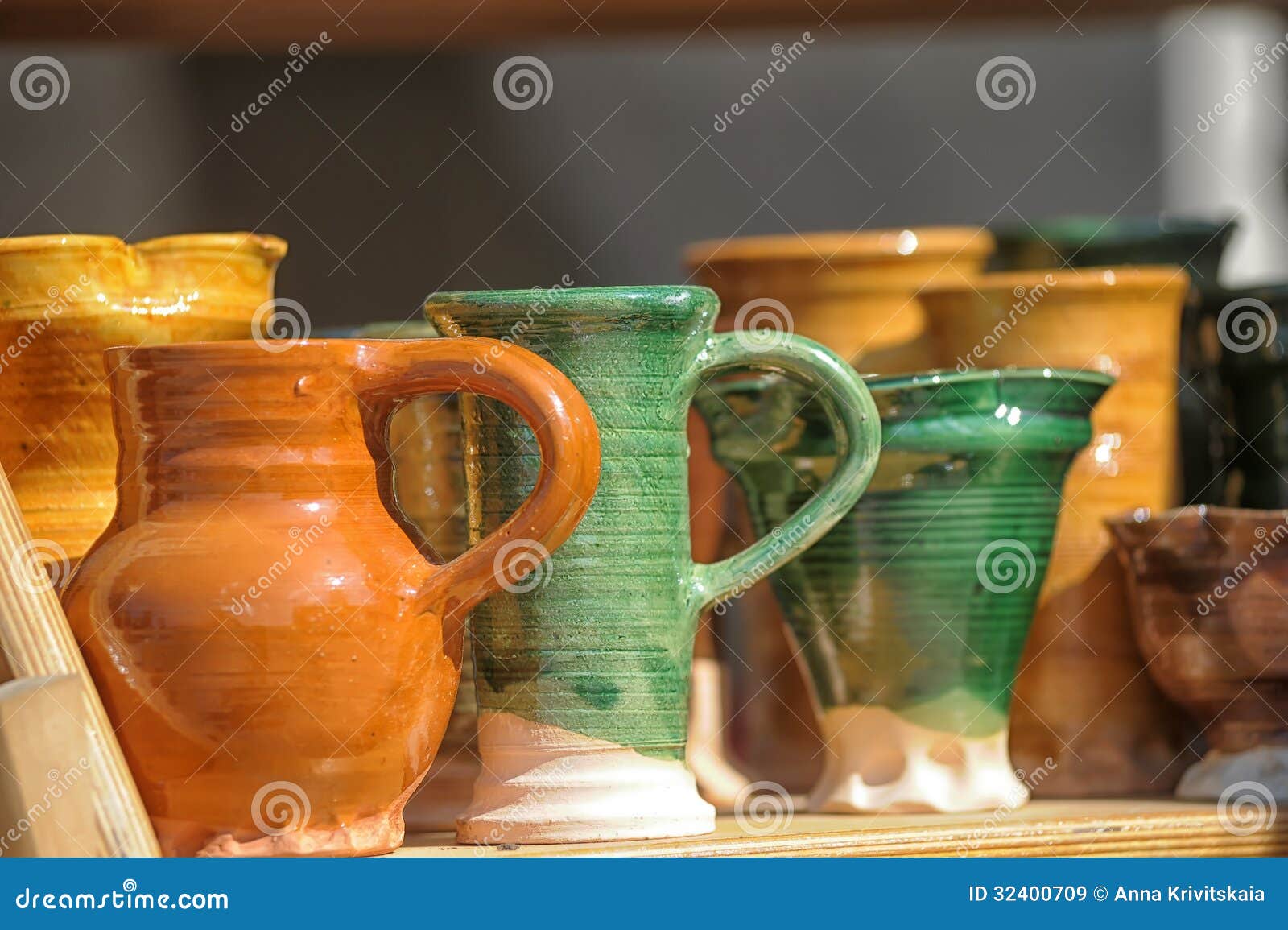 Handmade clay pots stock image. Image of cookery, indigenous 32400709