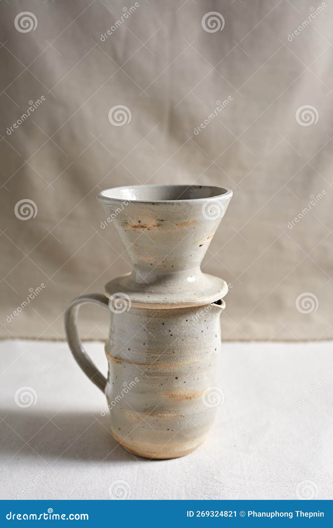 Handmade Coffee Dripper Ceramic Stock Image Image of porcelain